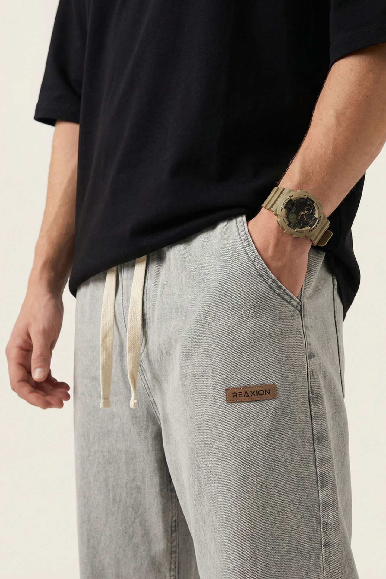 BDART Elastic Waist Denim Pants 2