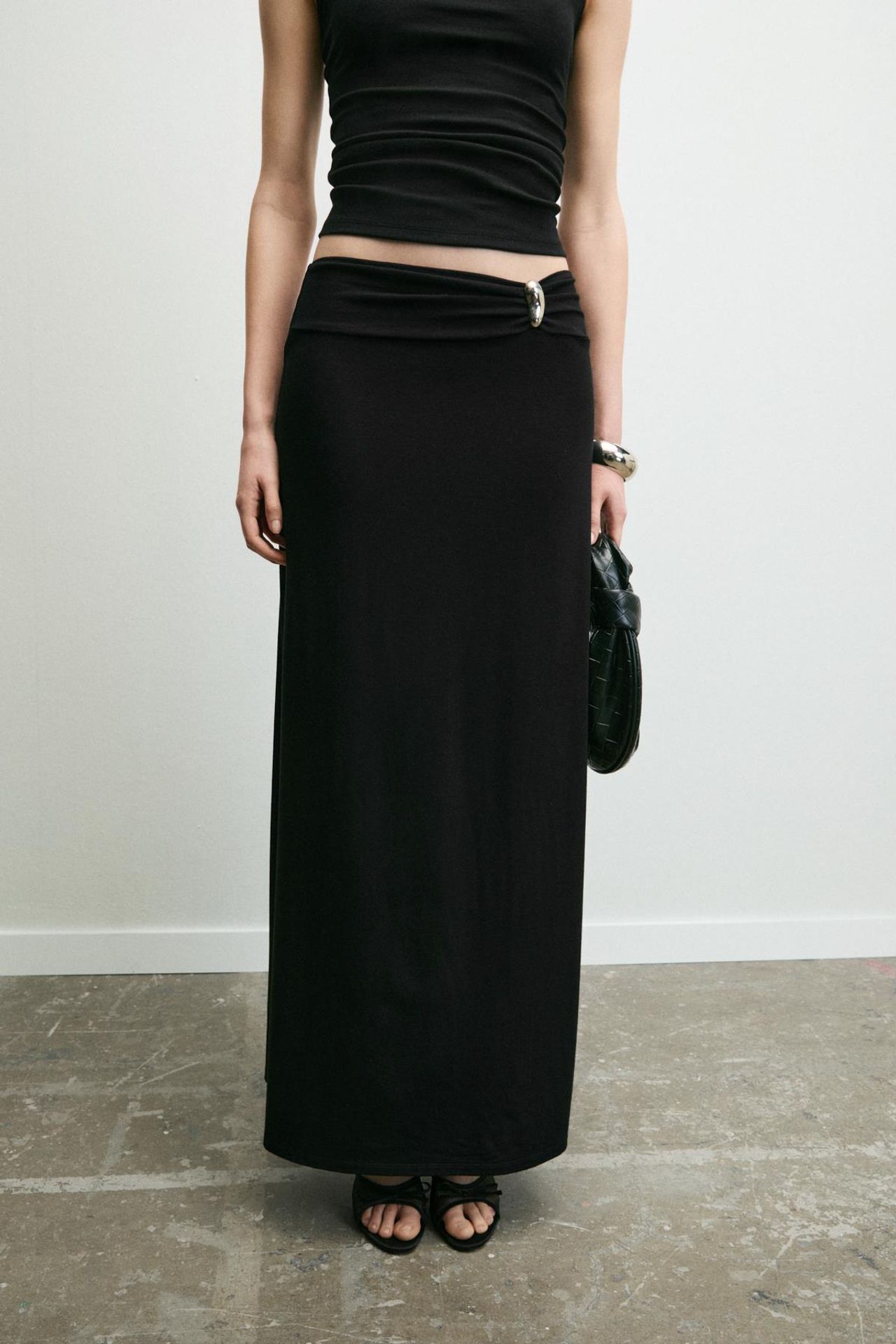 GRIMELANGE Mid Waist Maxi Skirt 3