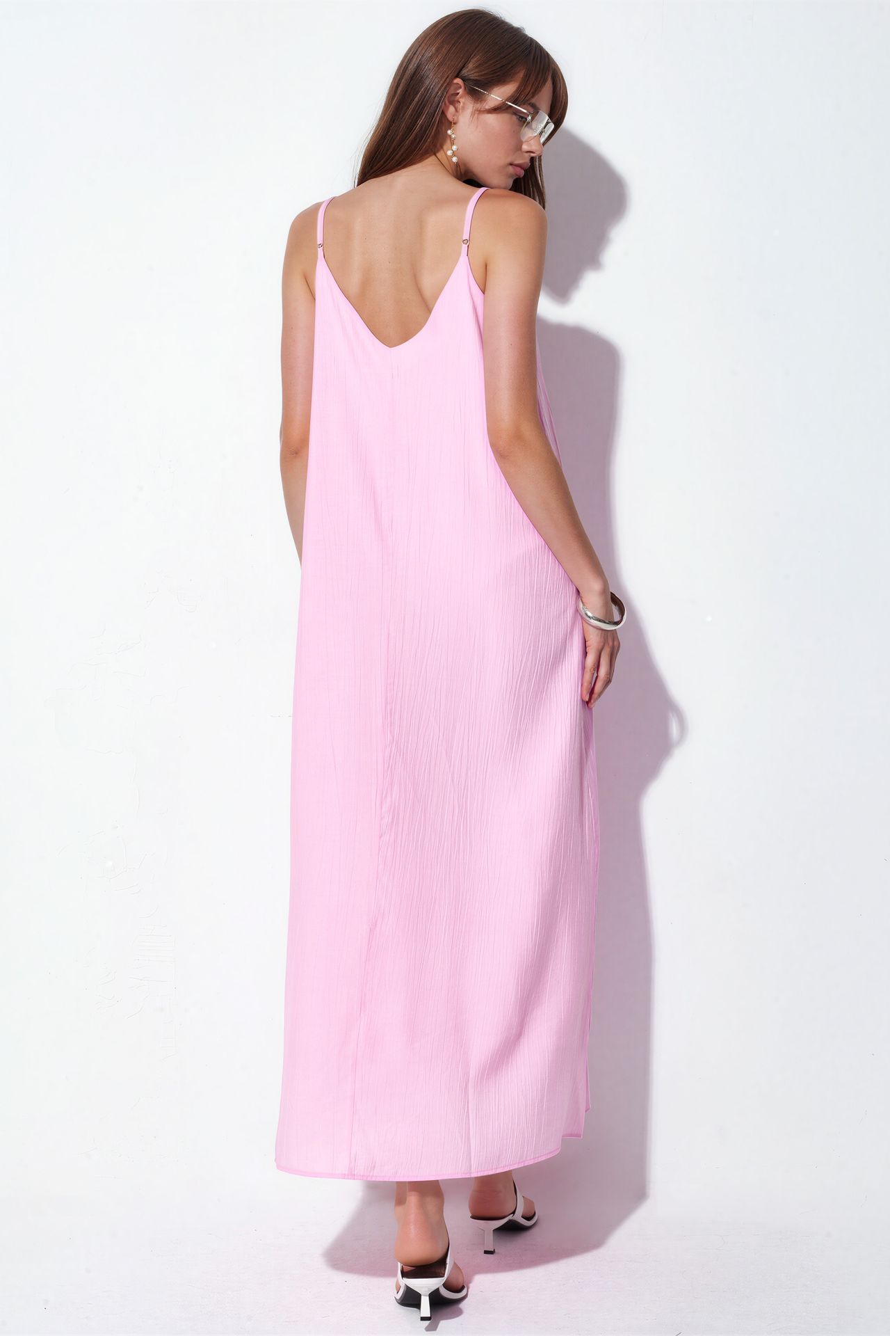 BUSEM Women's Solid Maxi Slip Dress 2
