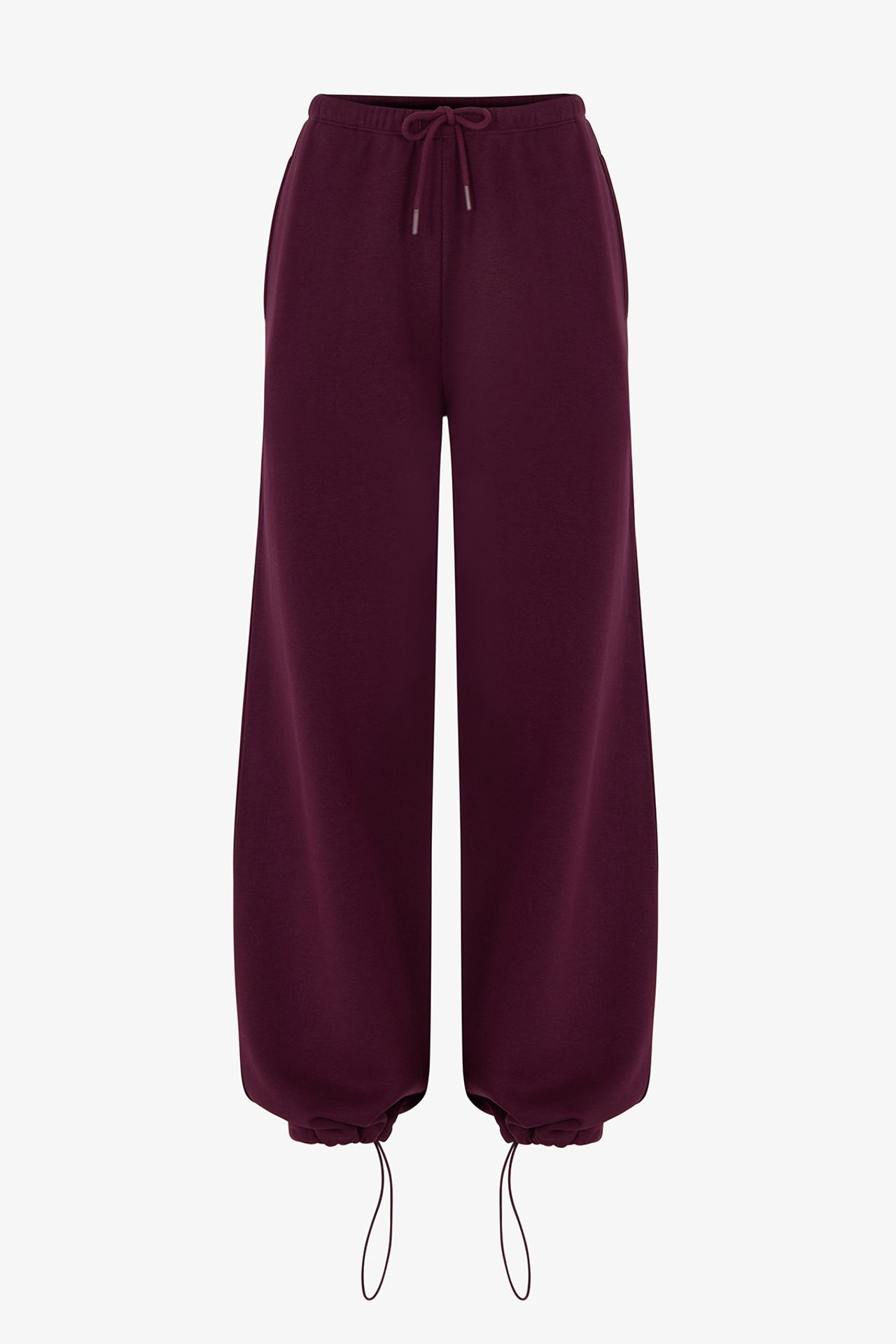 PENTI Adjustable Waist Brushed Wide-Leg Sweatpants 5