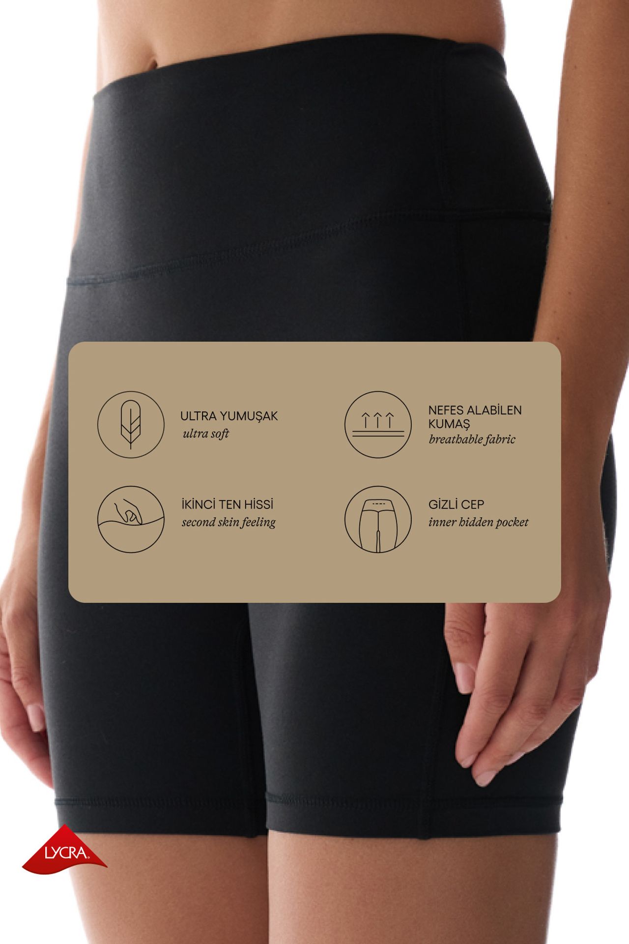 PENTI LYCRA Light Support High Waist Short Tights 2