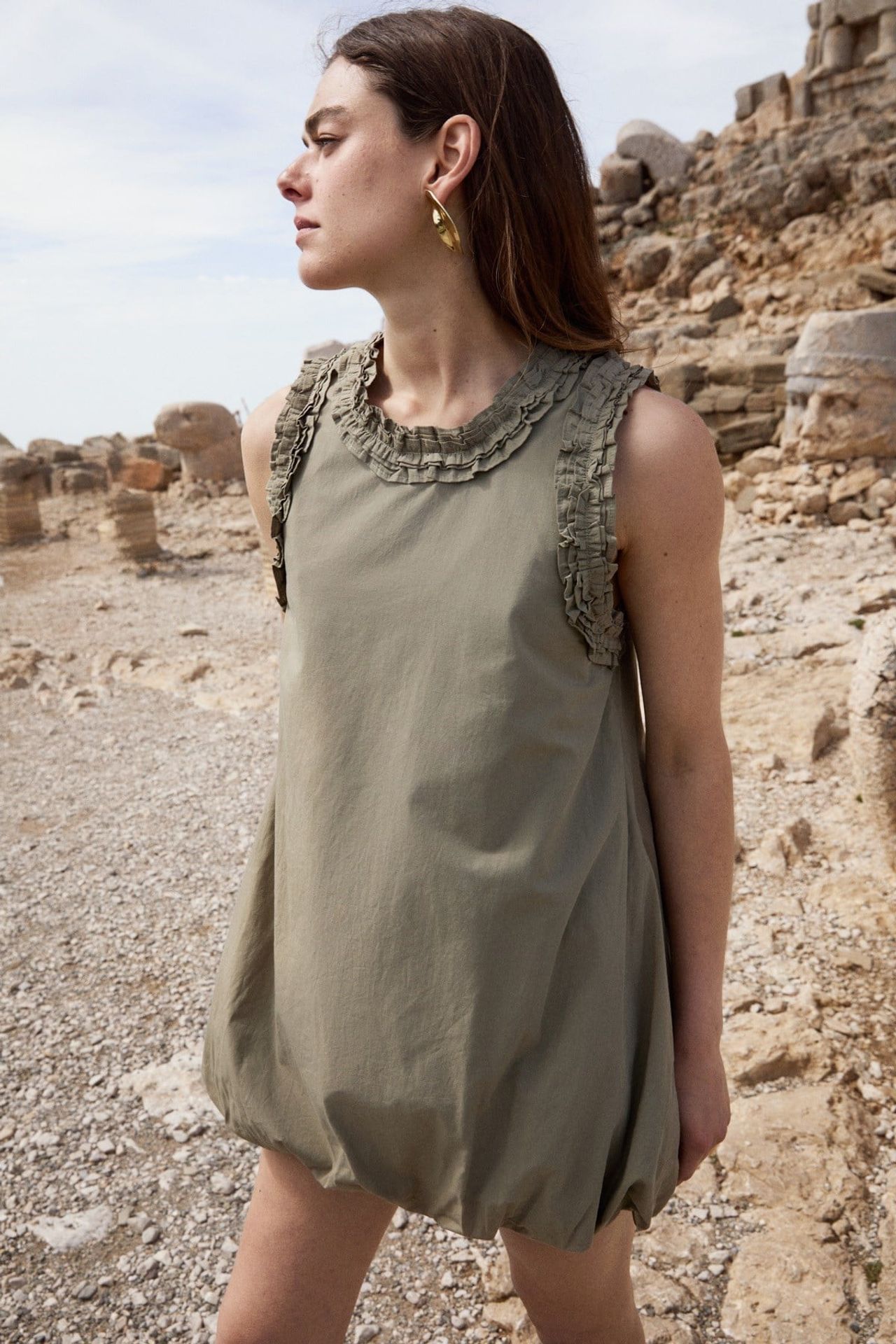 GRIMELANGE Crew Neck A-Line Shift Dress 1