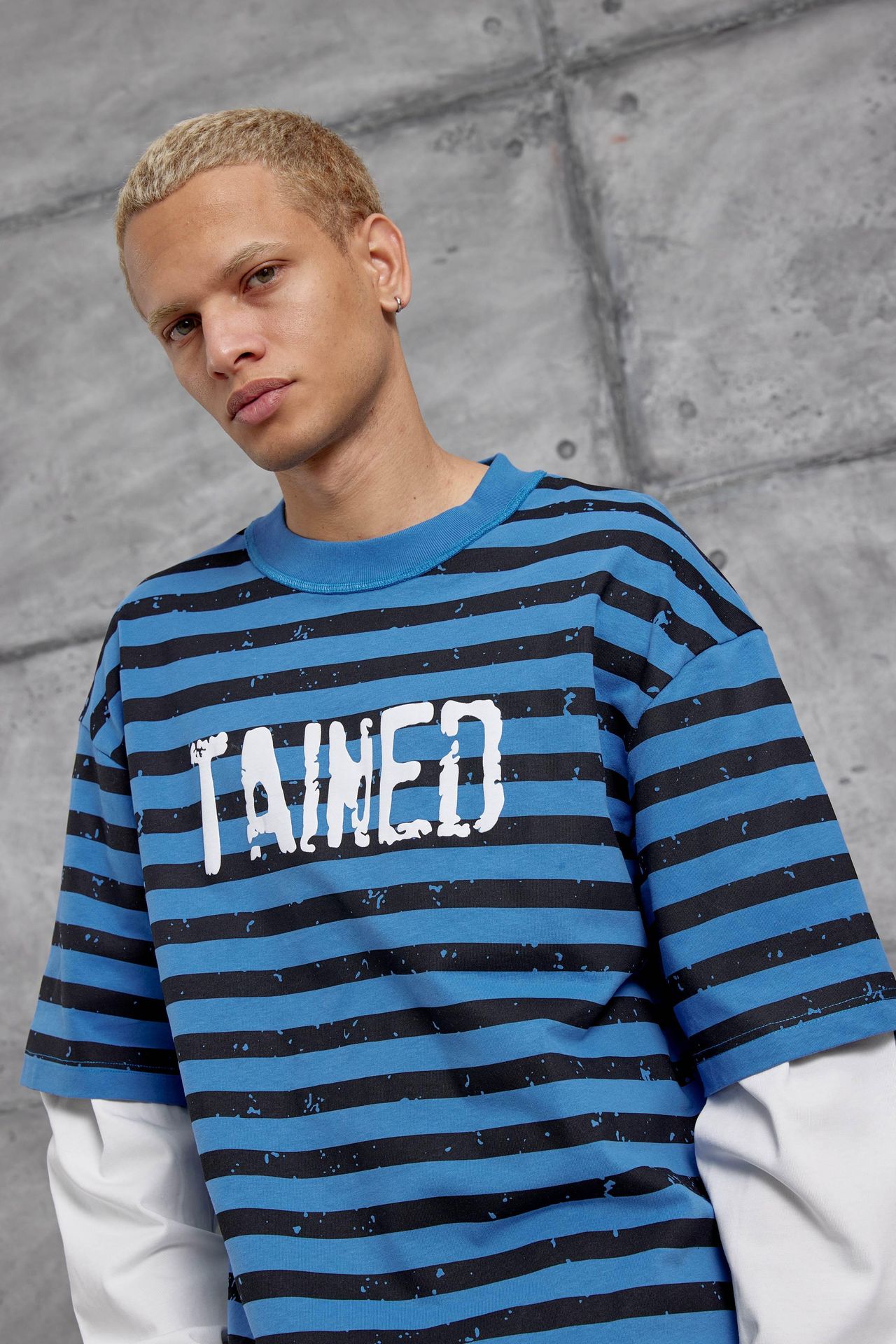 NOMARC Bol Çizgili Bisiklet Yaka Sweatshirt 4