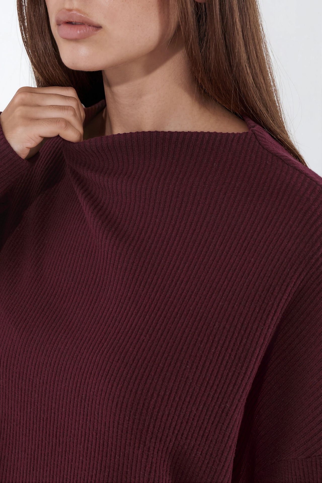 BUSEM Women's Oversized Crop Sweater 4