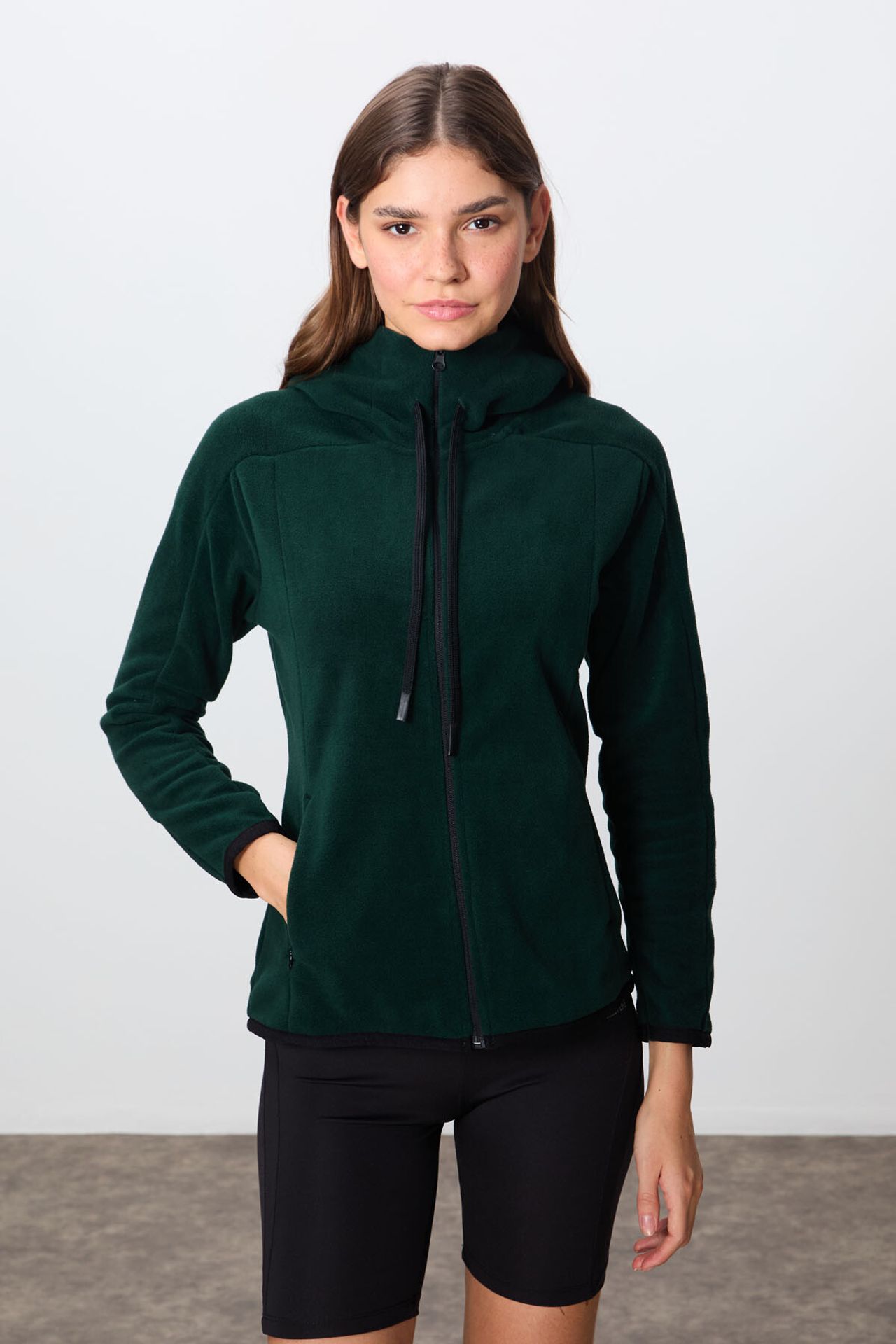 TOMMY Women's Plush Zip-up Hooded Sweatshirt 2