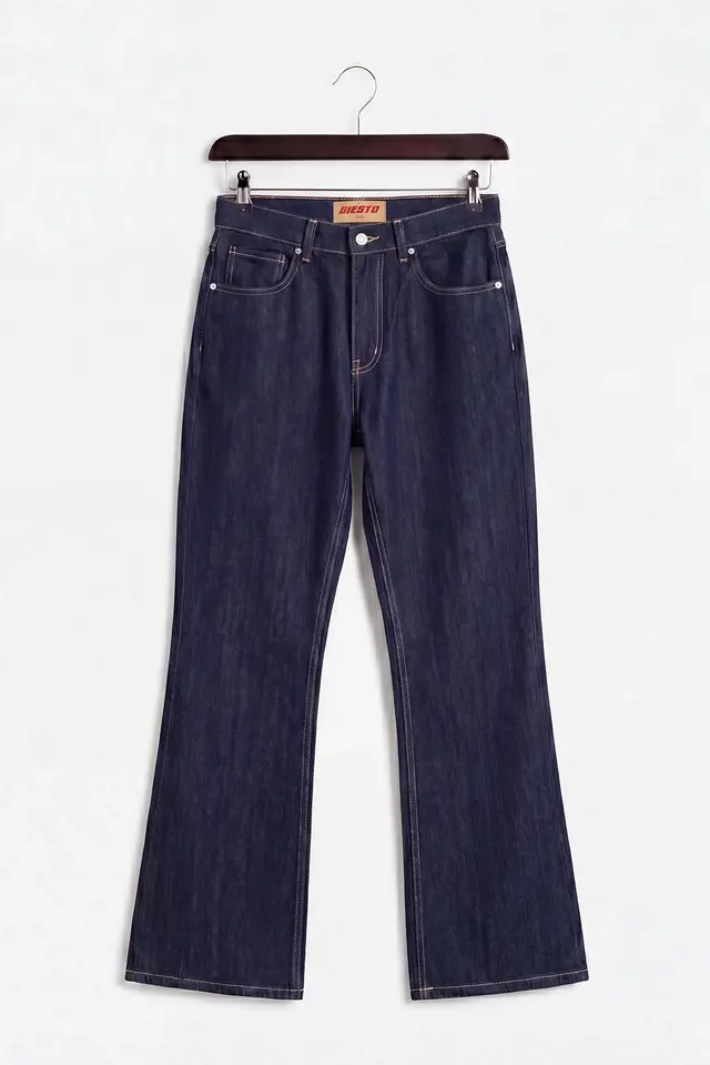 GIESTO Men's Mid-Waist Flare Leg Jeans