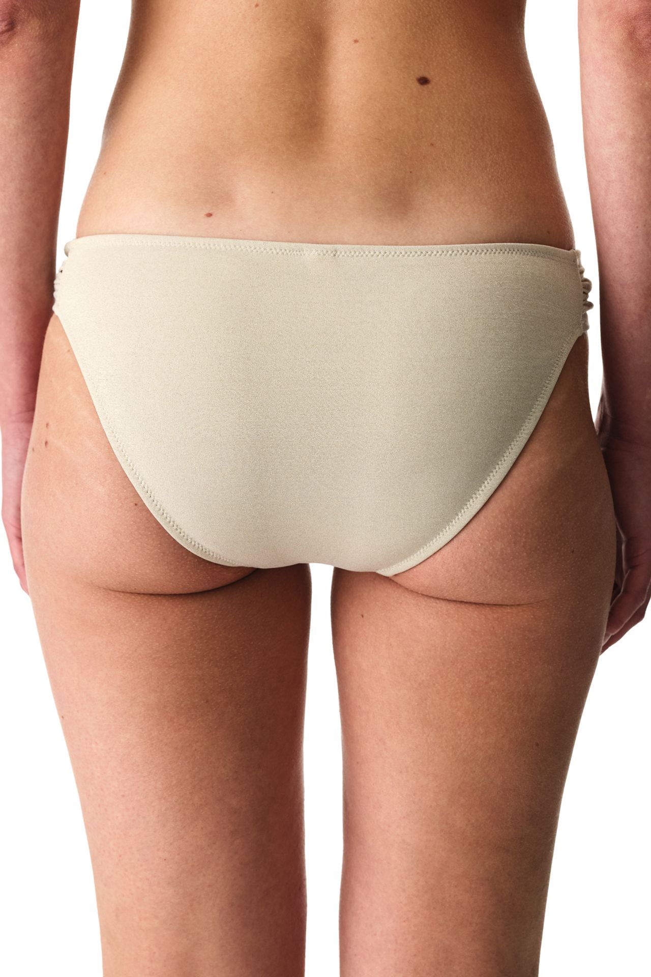 PENTI Devon Ruched Side Glitter Mid-Waist Bikini Bottom 2