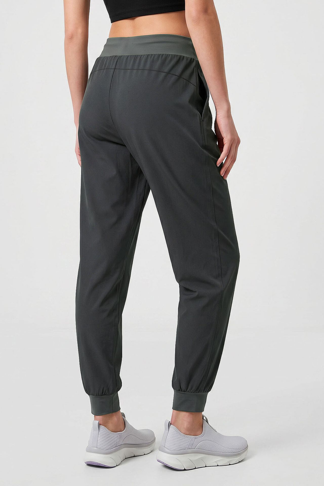 TOMMY Mid Waist Thin Jersey Jogger Pants with Pocket 6