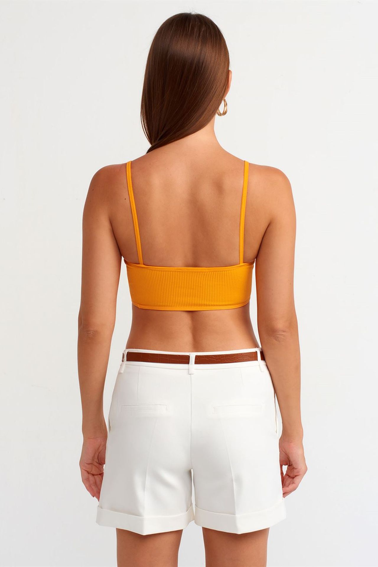 DILVIN V Yaka Kısa Ribana Bralet Üst 2