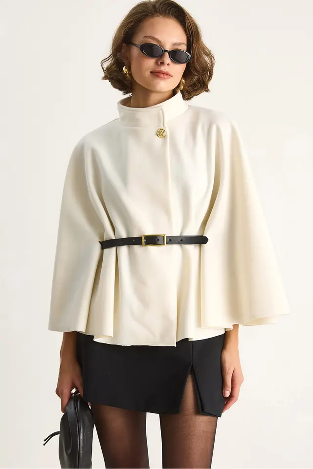 LUCCI Oversized Wool Blend Overcoat