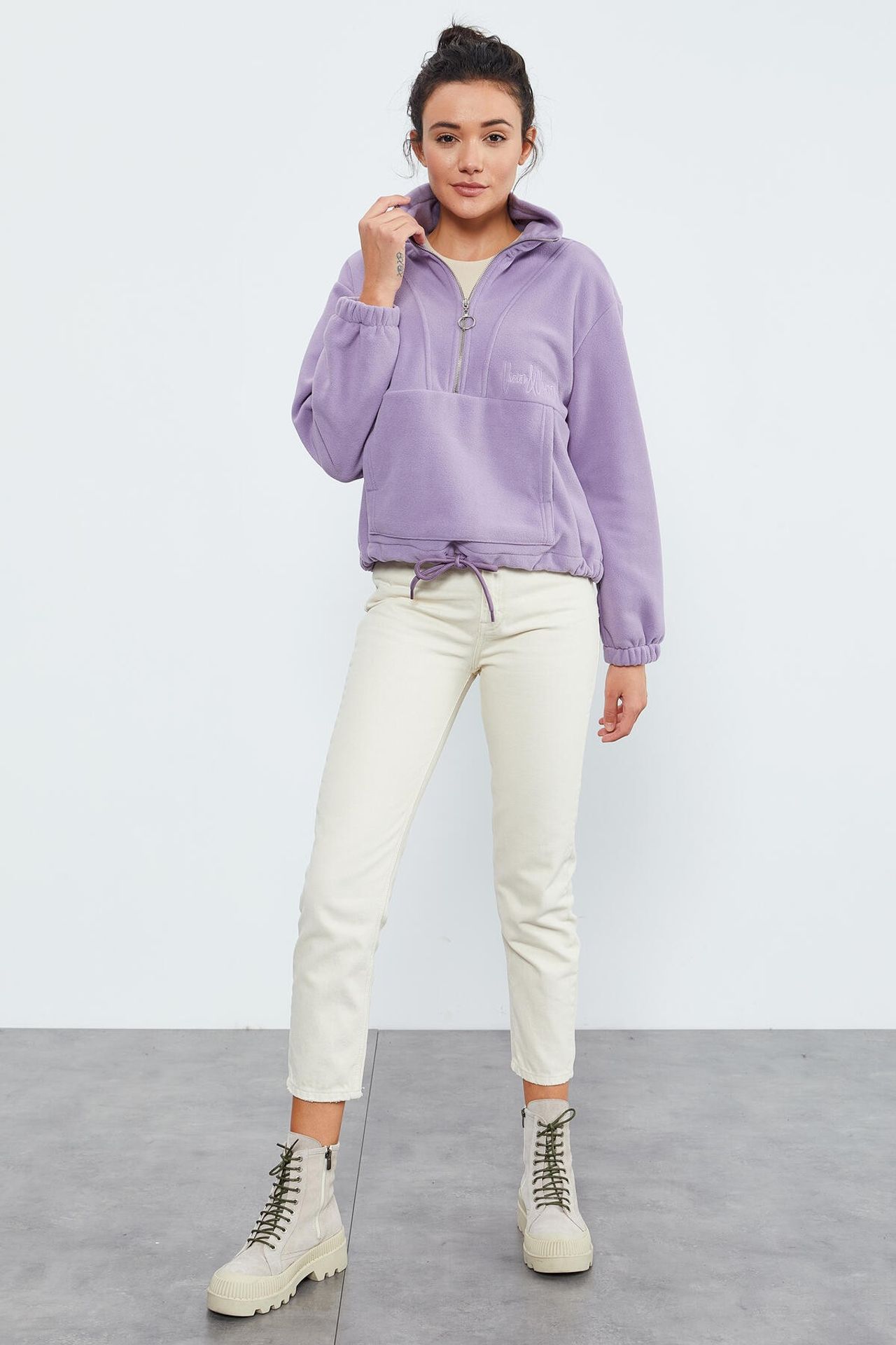TOMMY Oversized Half-zip Plush Sweatshirt 2
