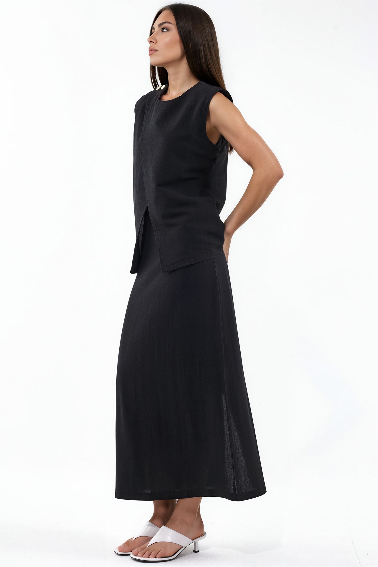 MSN Cotton Viscose Linen Two-Piece Coord 2