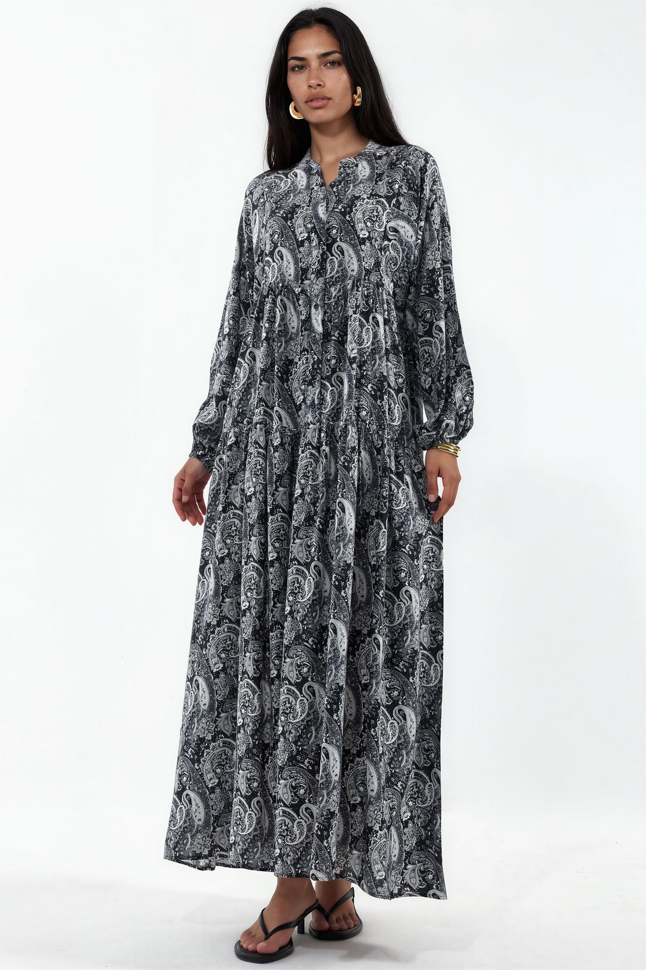 BDART Patterned V-Neck Maxi Dress 1