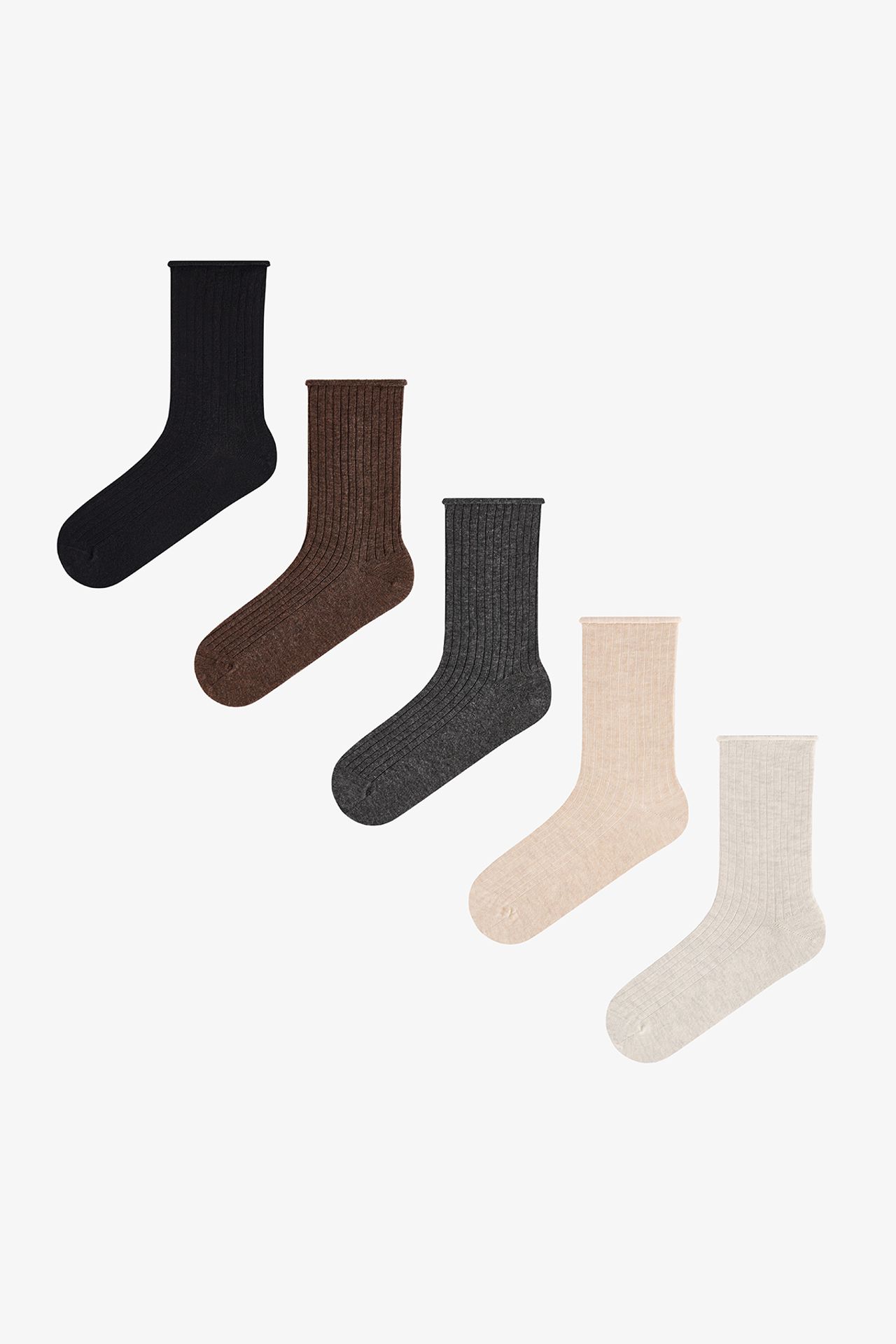 PENTI Relax Ribbed 2-Pack Crew Socks 1