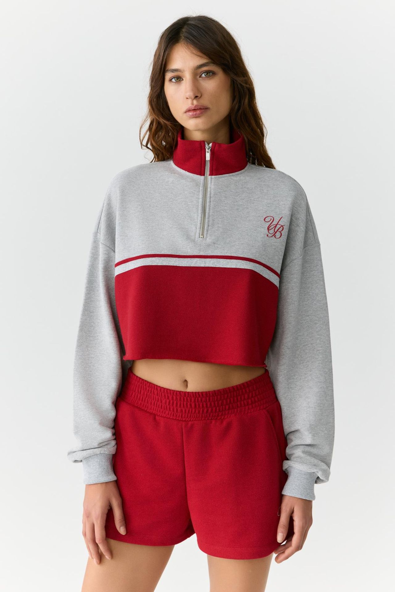 GRIMELANGE Color Block Half Zip Sweatshirt 4
