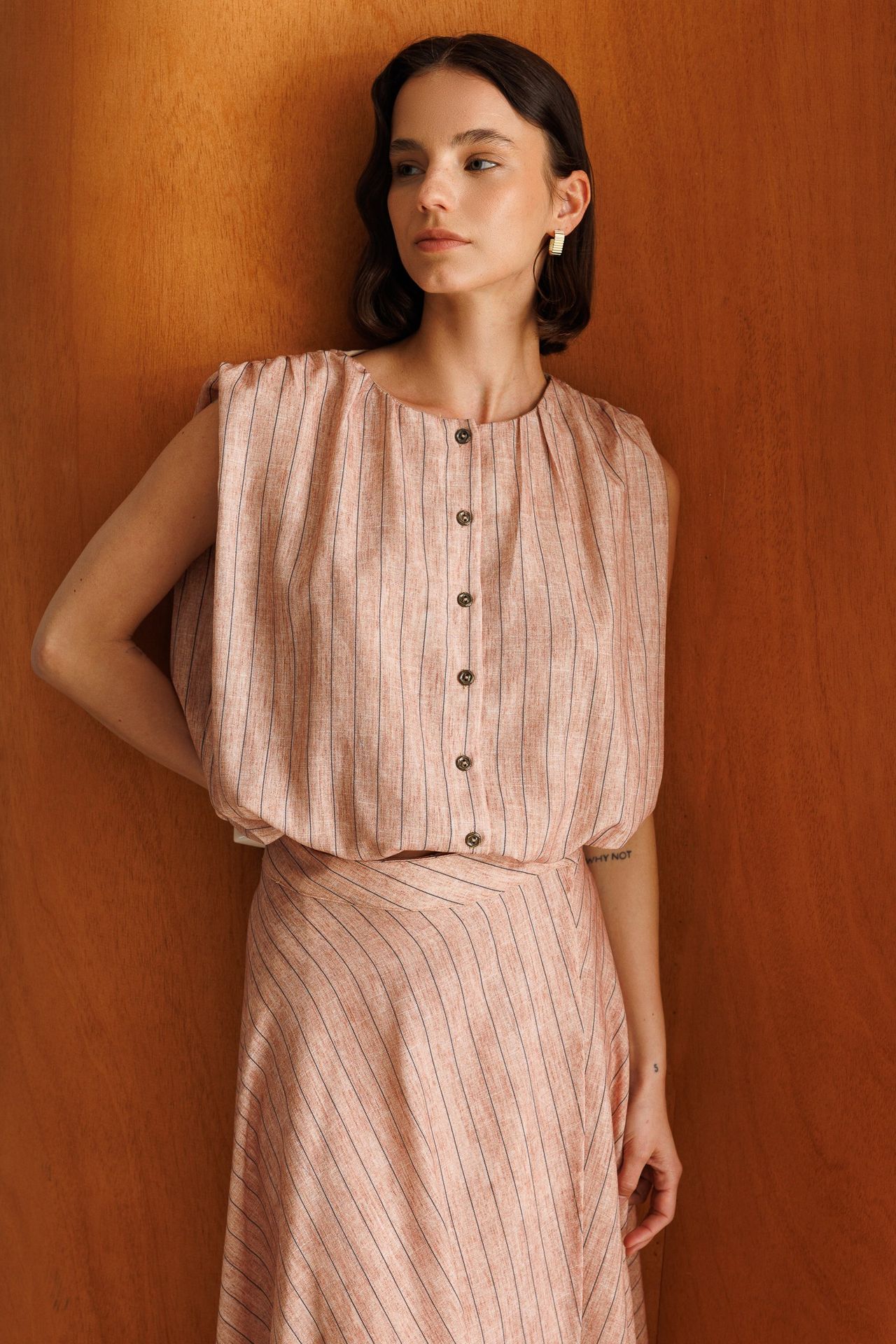 MIXRAY Linen Cotton Two-Piece Coord 4