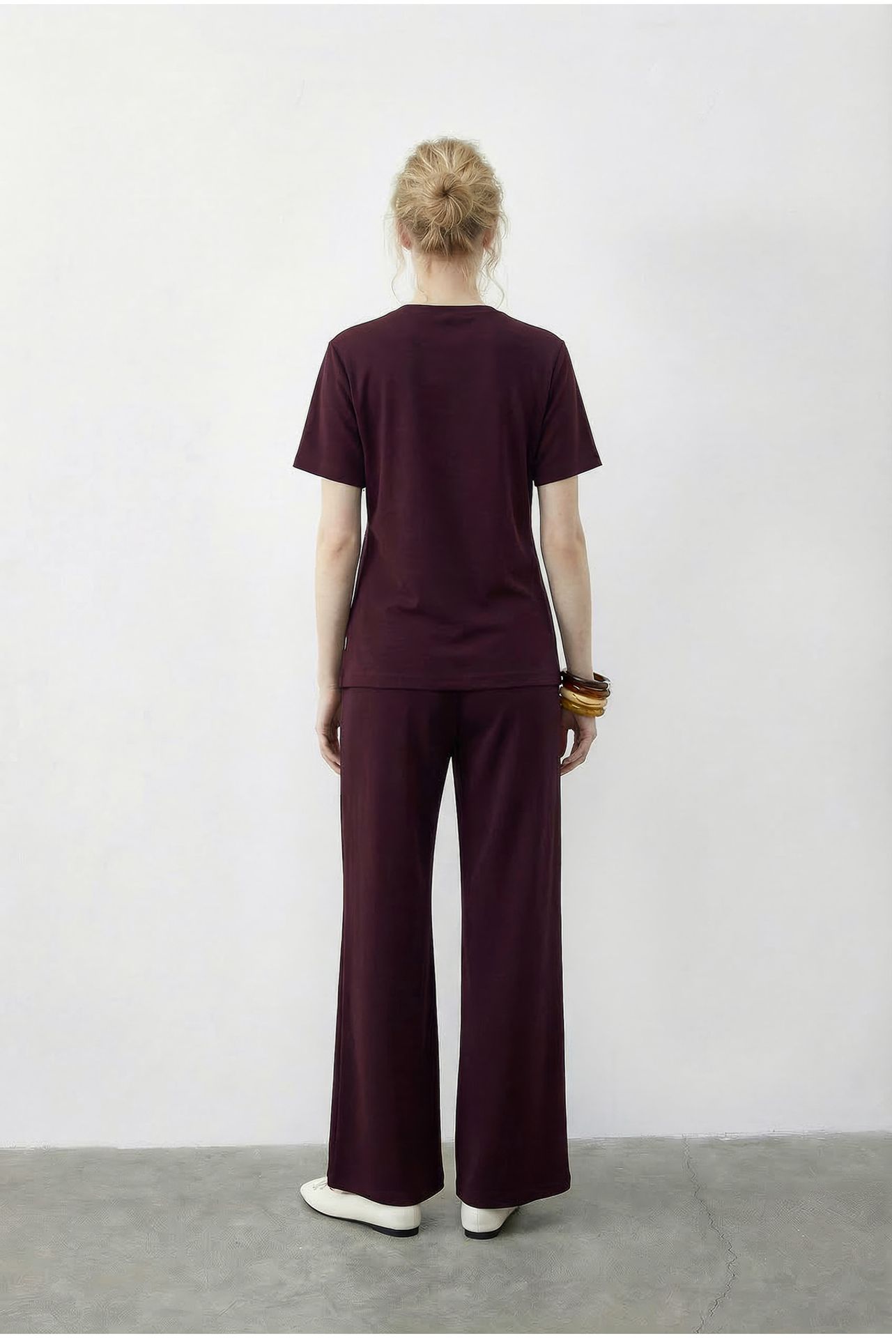 LUCCI Crew Neck T-Shirt and Wide Leg Trousers Set 5