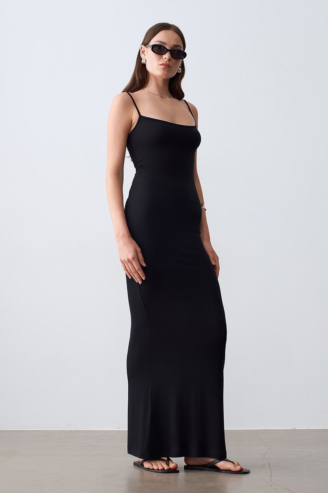 DILVIN Ribbed Bodycon Maxi Dress 3