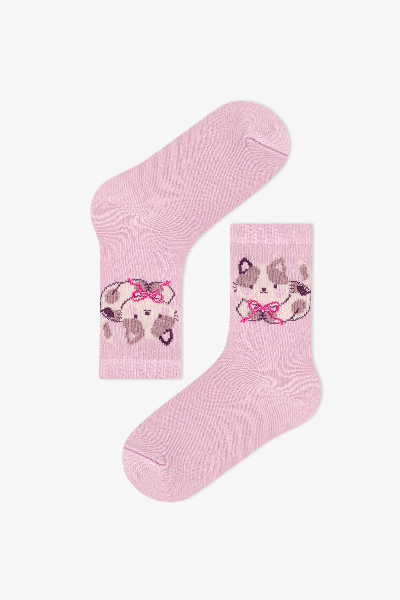 PENTI Girls' Snailmail Cuties Bow Patterned Pair Crew Socks 3