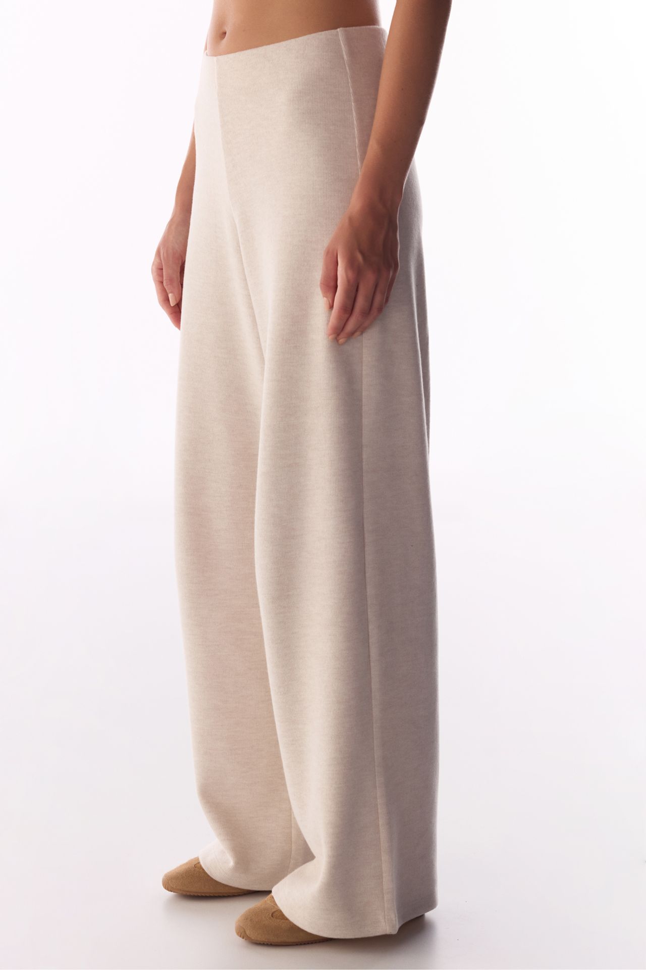 PENTI Melange Warm Wide Leg Trousers 1