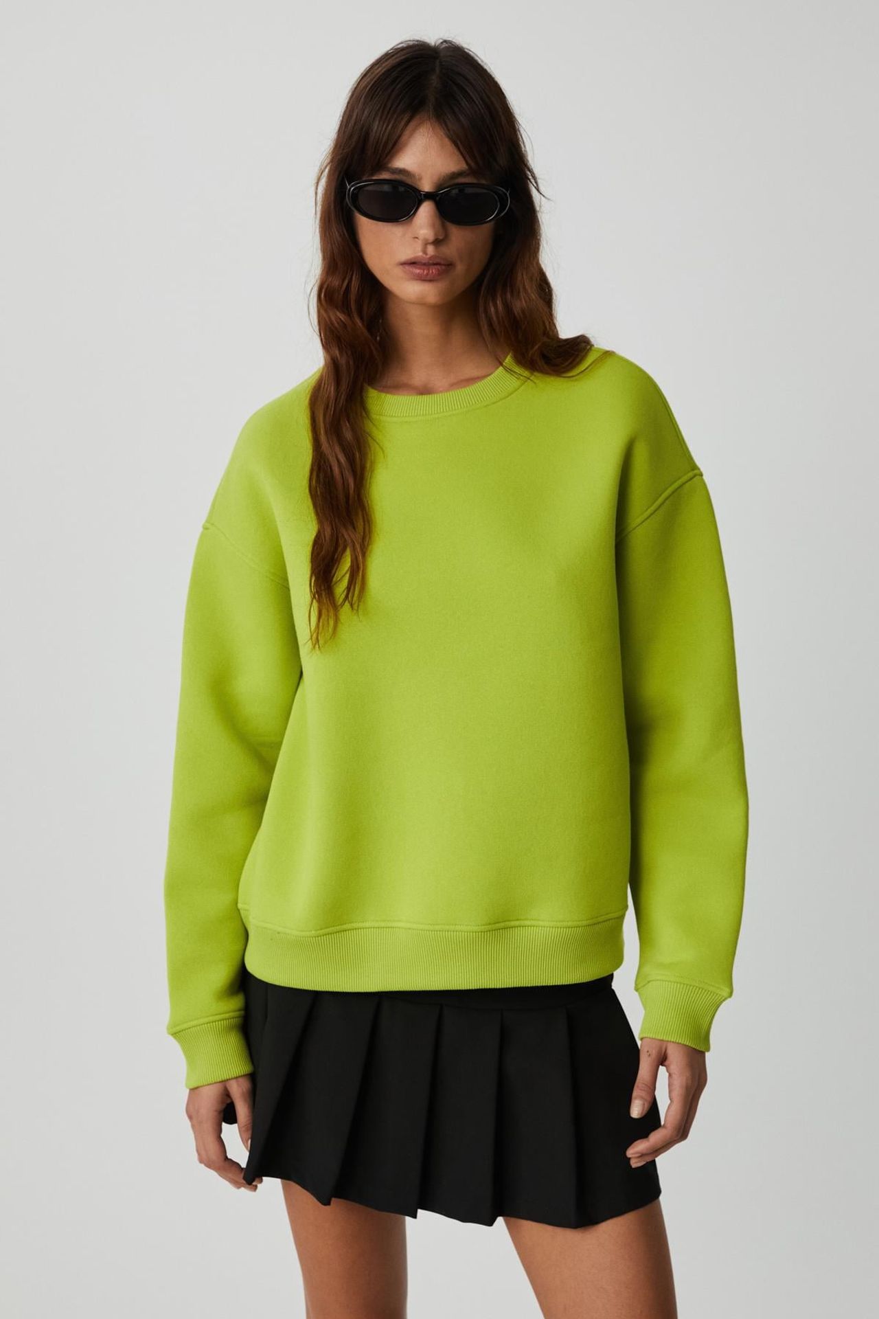 GRIMELANGE Geniş Kesimli Fitilli Bisiklet Yaka Sweatshirt 1