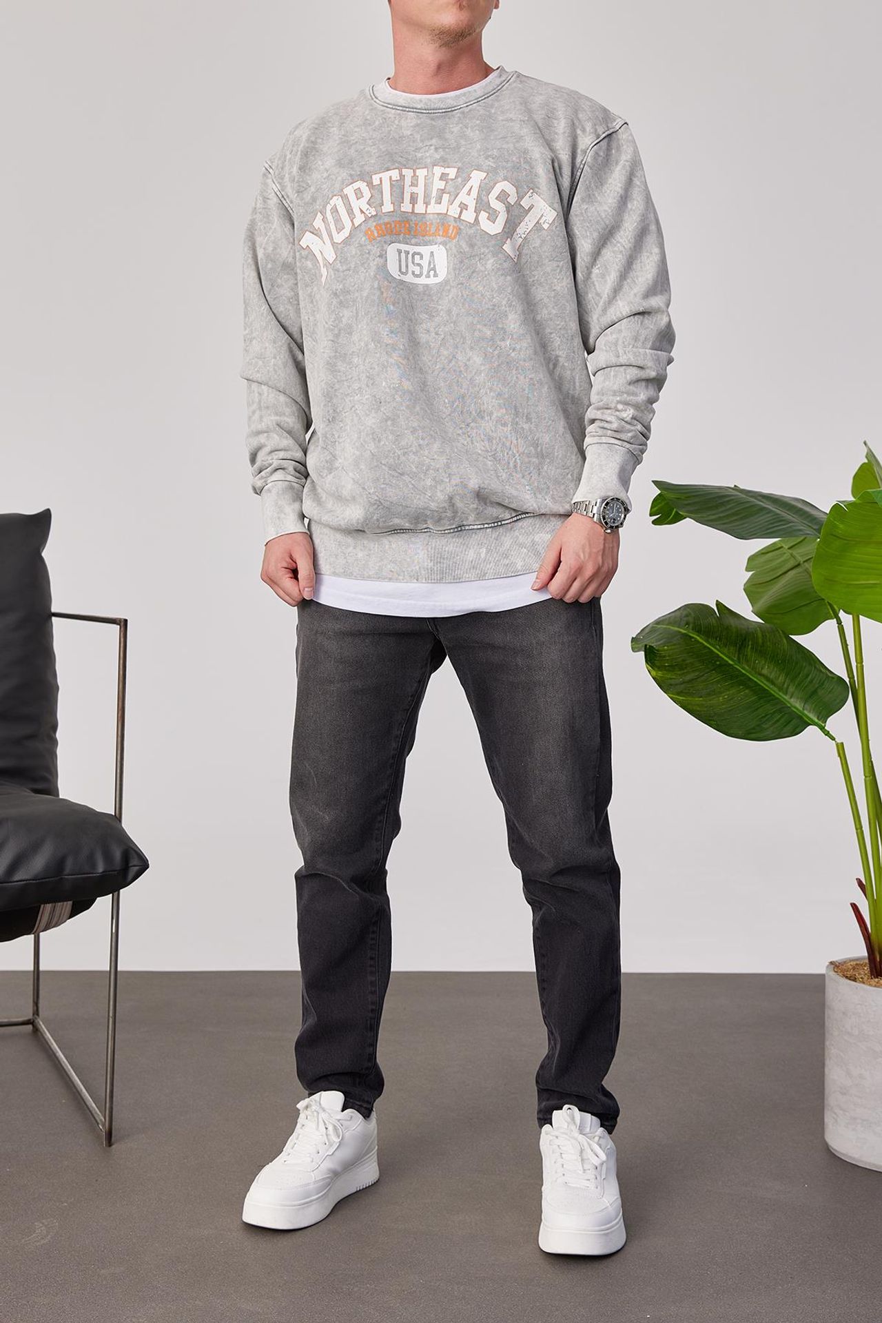 NOMARC Rahat Bisiklet Yaka Sweatshirt 3