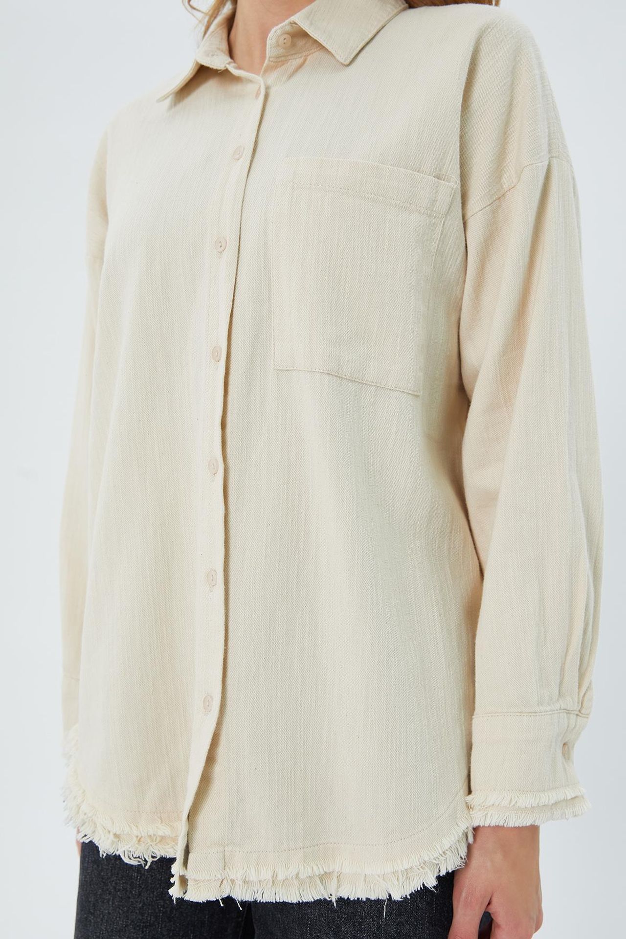 Mixray Oversized Gabardine Shirt 4