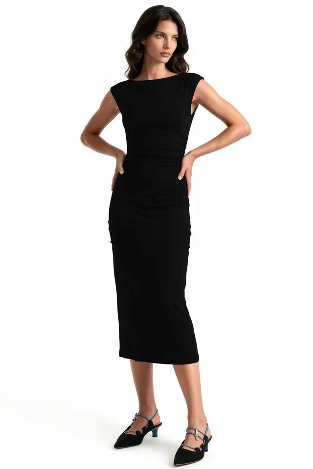 BUSEM Women’s Polyamide Elastane Midi Dress