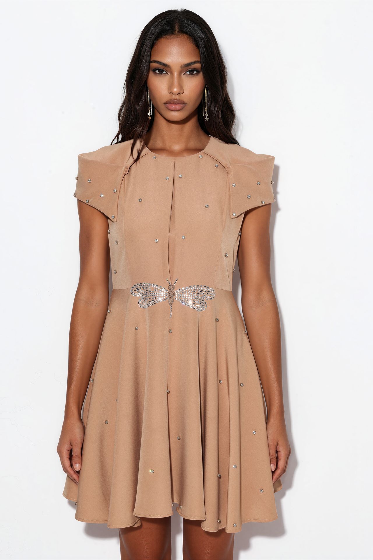 MSN Women's A-line Mini Dress With Sequins 5