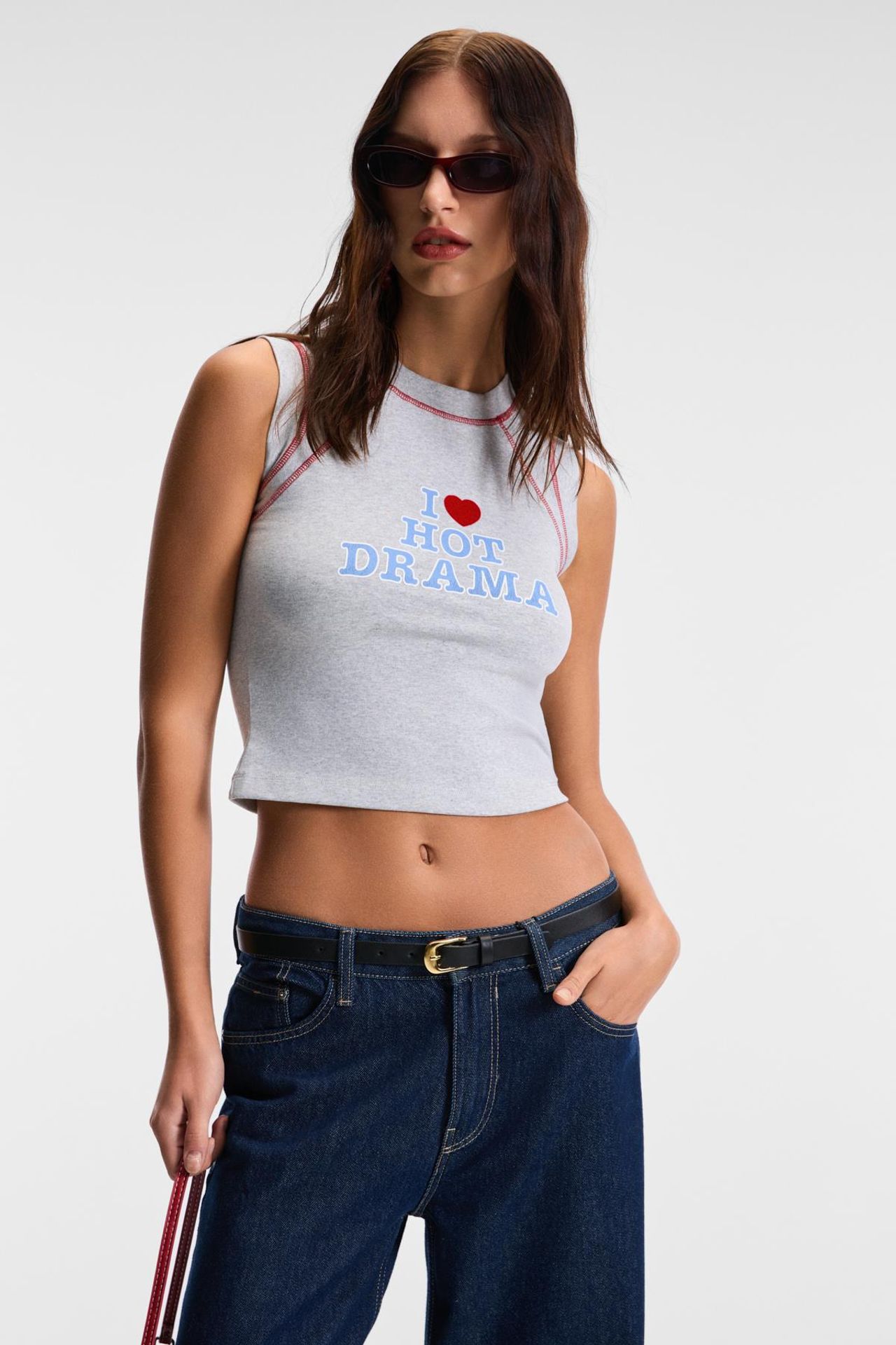 GRIMELANGE Ribbed Halter Crop Top 3