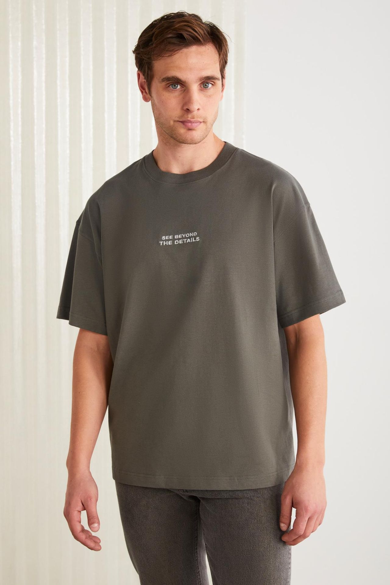 GRIMELANGE Oversized Printed Crew Neck T-Shirt 3
