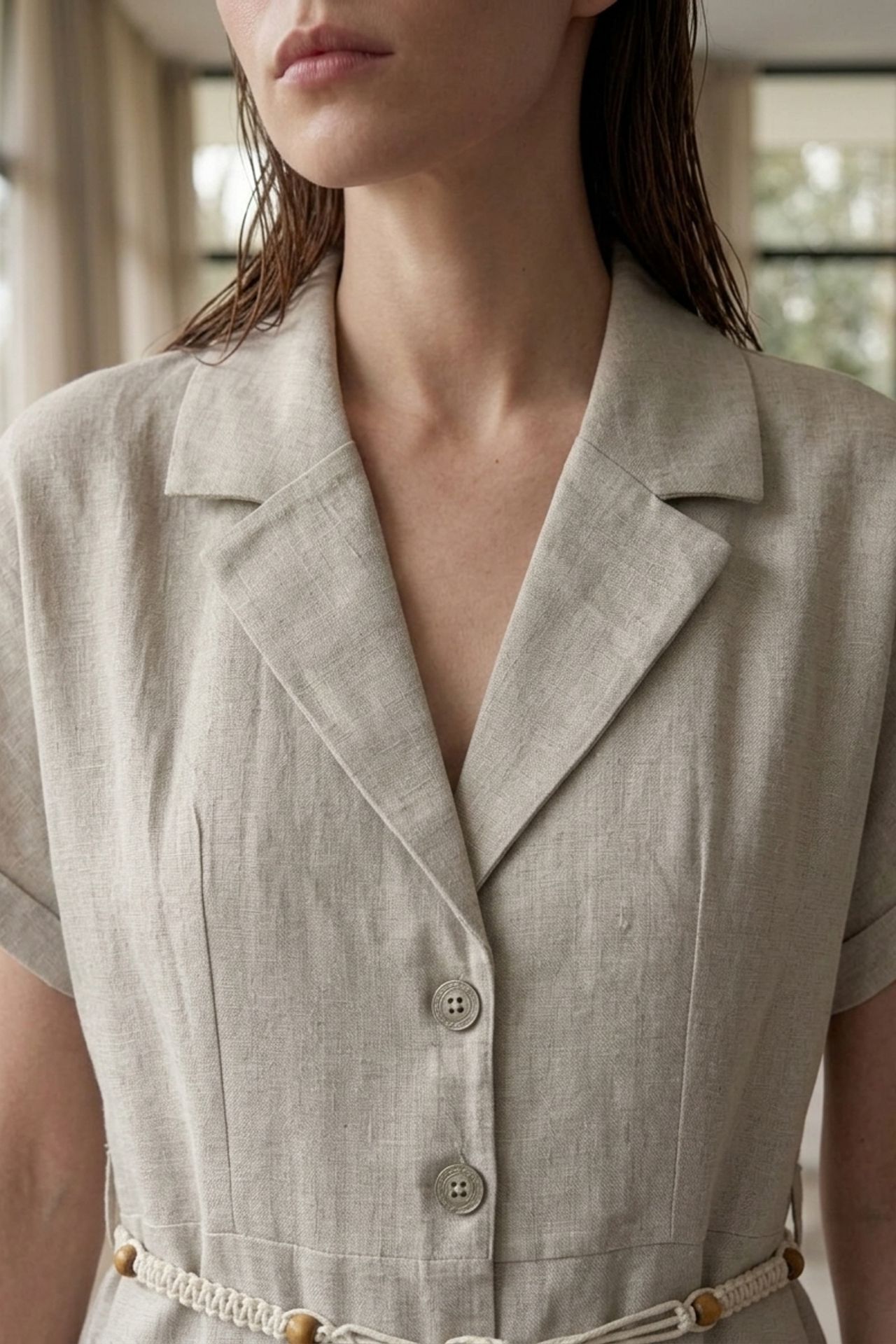 MY FASHION Cotton Poplin Mini Shirt Dress 4