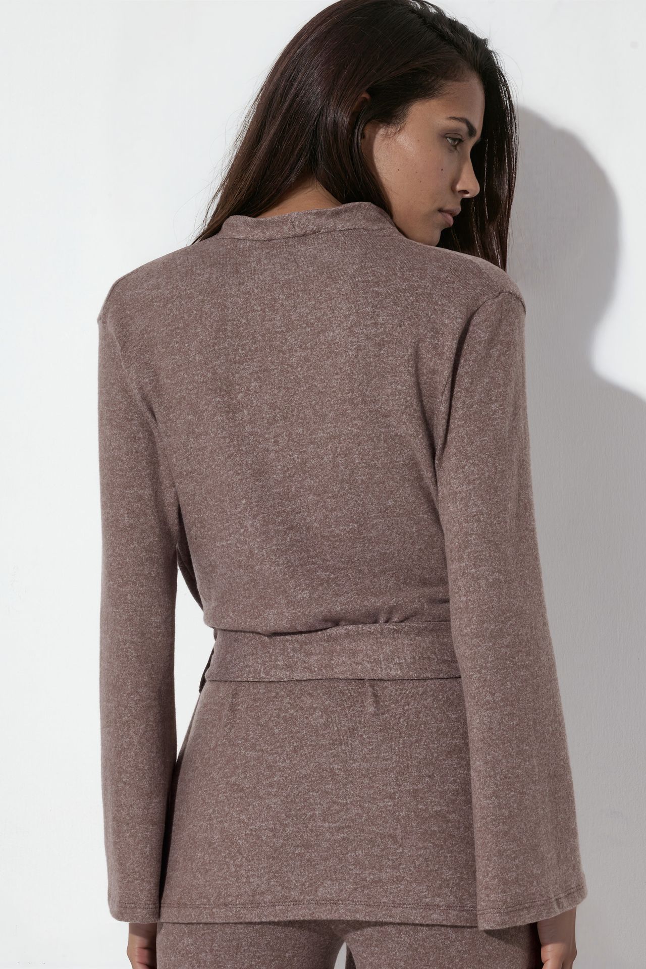 BUSEM Belted Ribbed Knit Cardigan 3