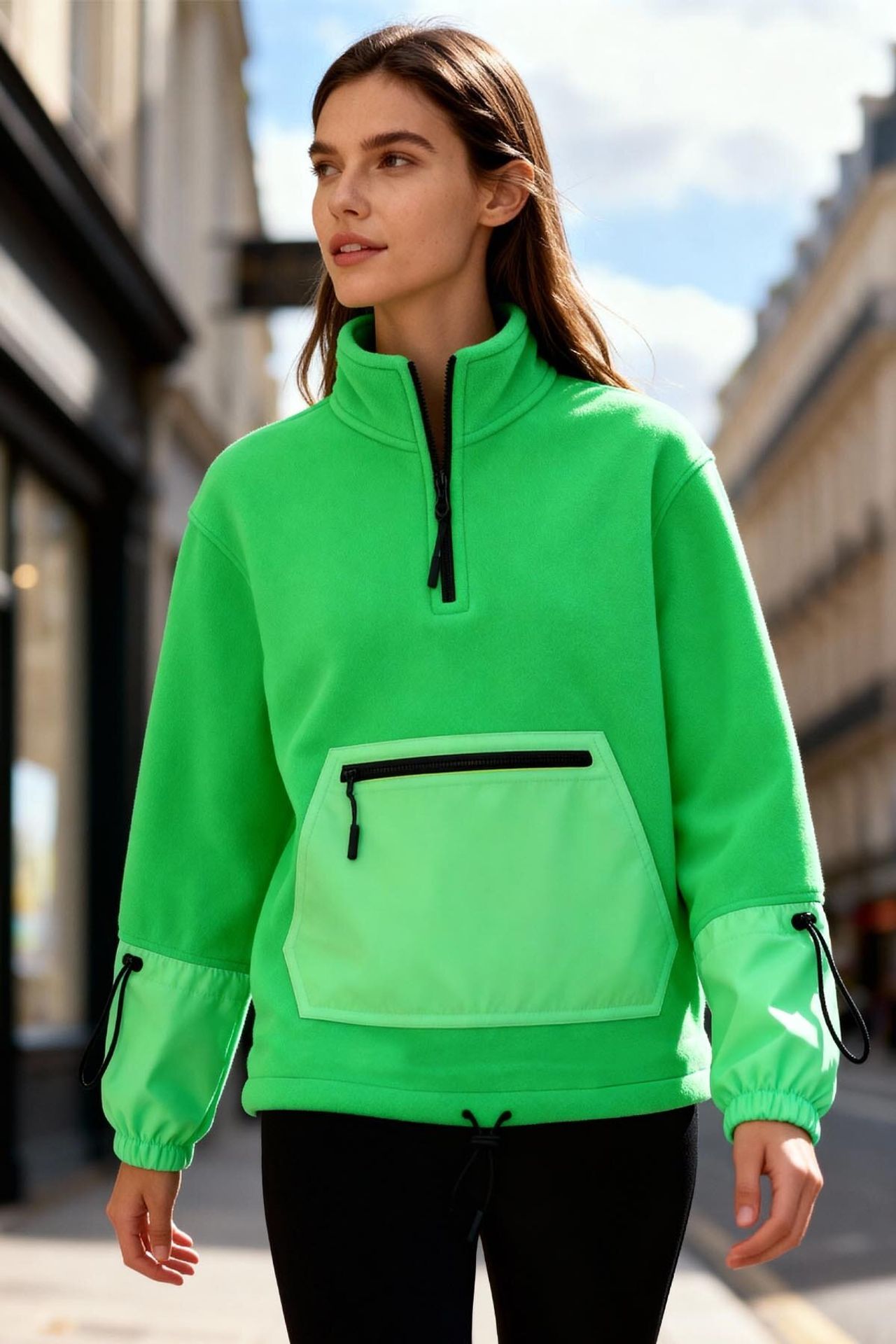 TOMMY Oversized Plush Half-Zip Sweatshirt 1