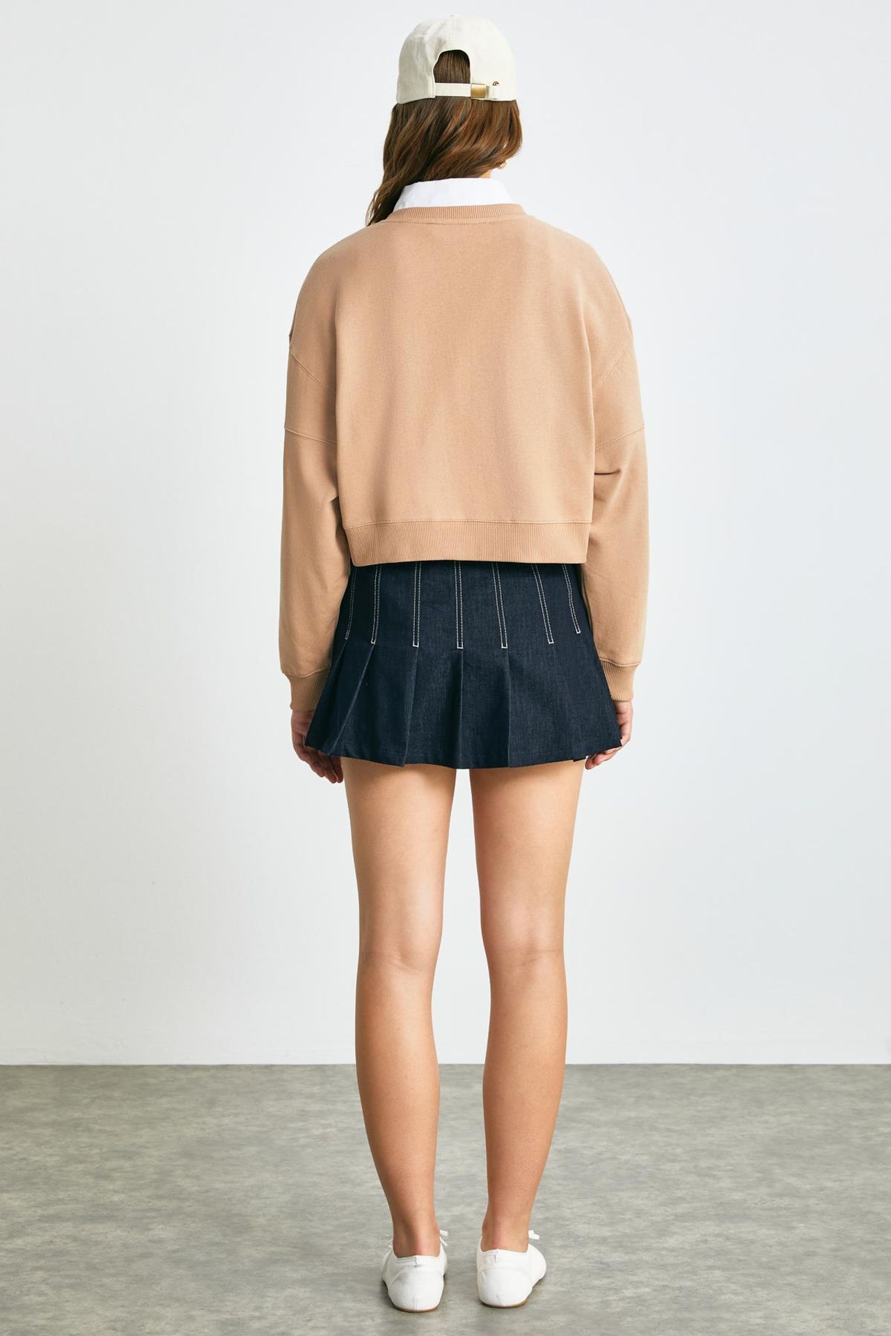 GRIMELANGE Oversized Crop Printed Sweatshirt 6