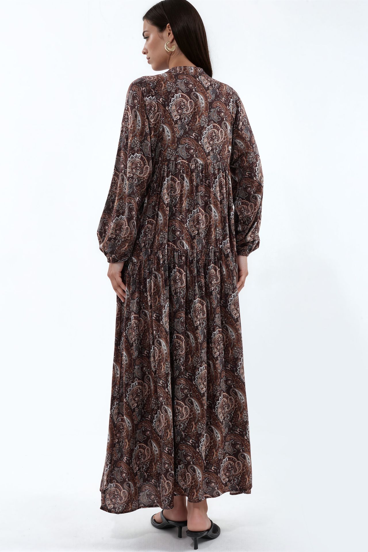 BDART Patterned V-Neck Maxi Dress