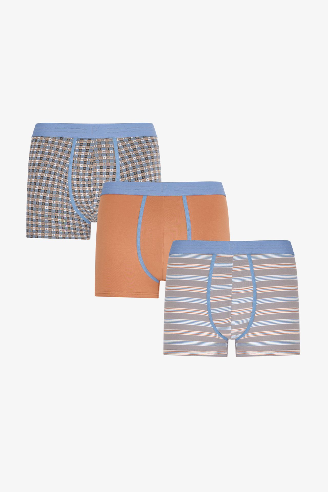 PENTI Men's Grid Striped Boxers 1