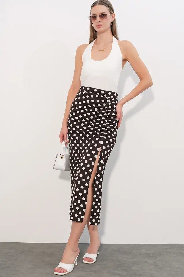 BDART High Waist Polka Dot Midi Skirt