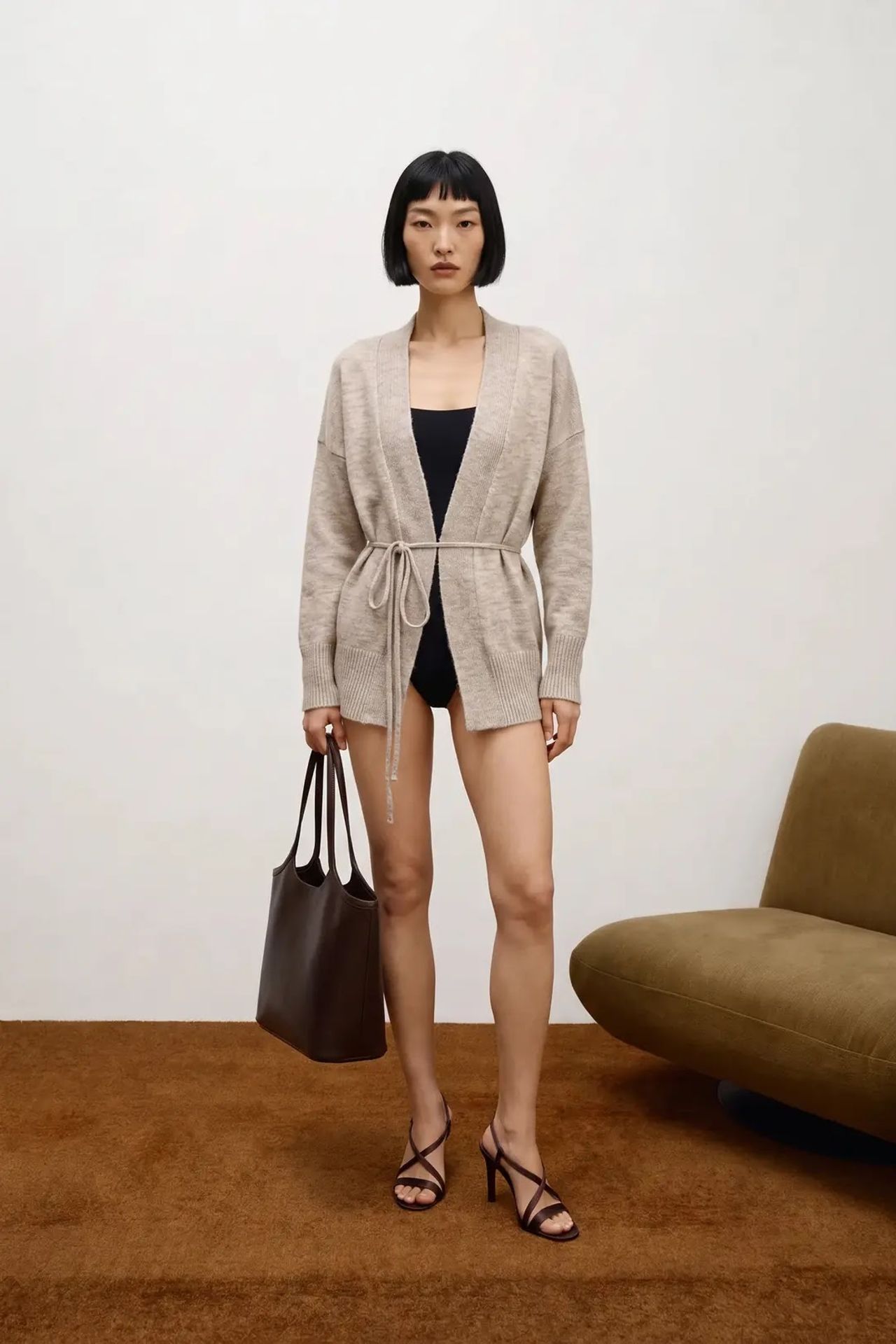 MY FASHION Normal Kesim Açık Ön Örgü Hırka 4