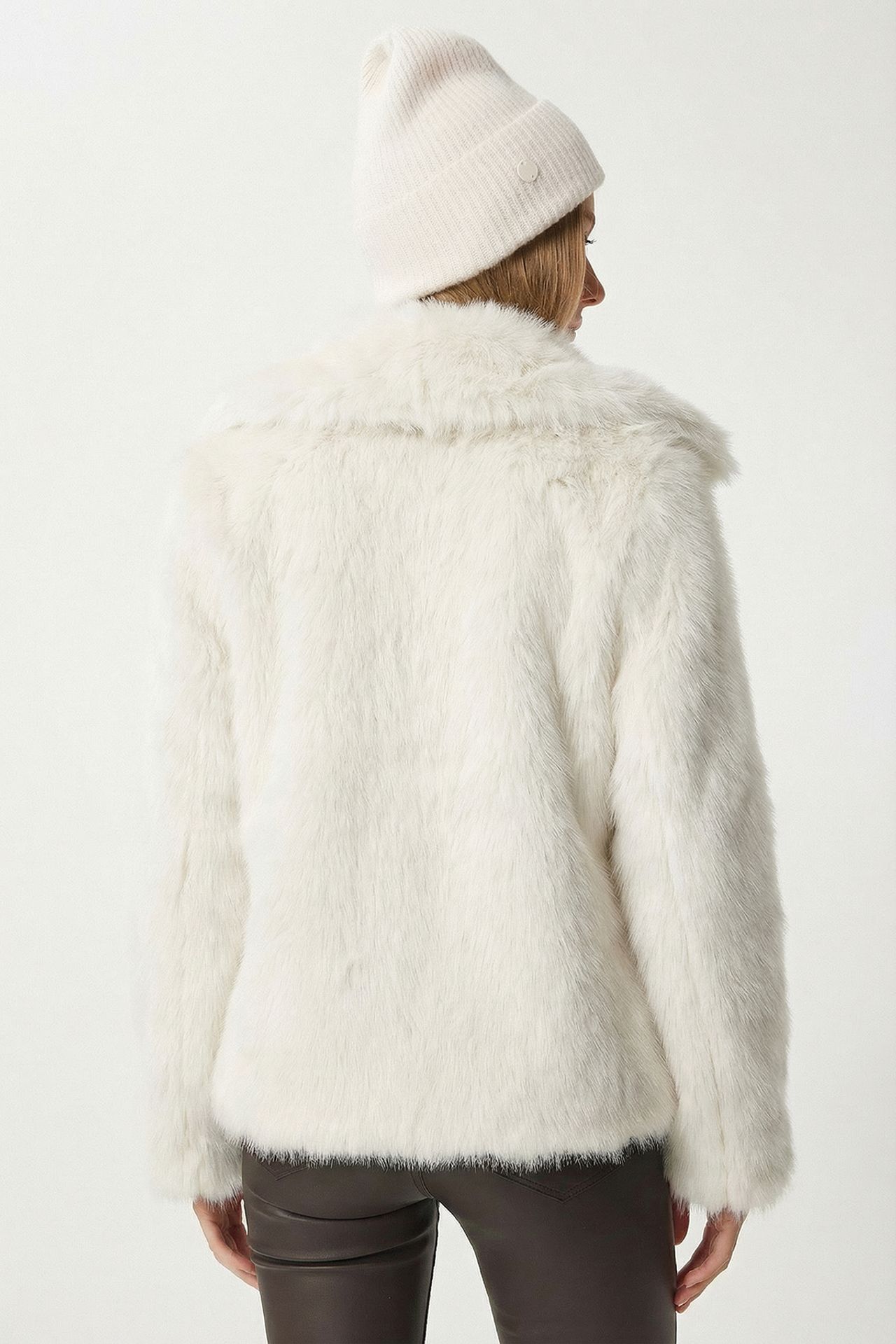 ISTANBUL Faux Fur Shawl Collar Jacket 6