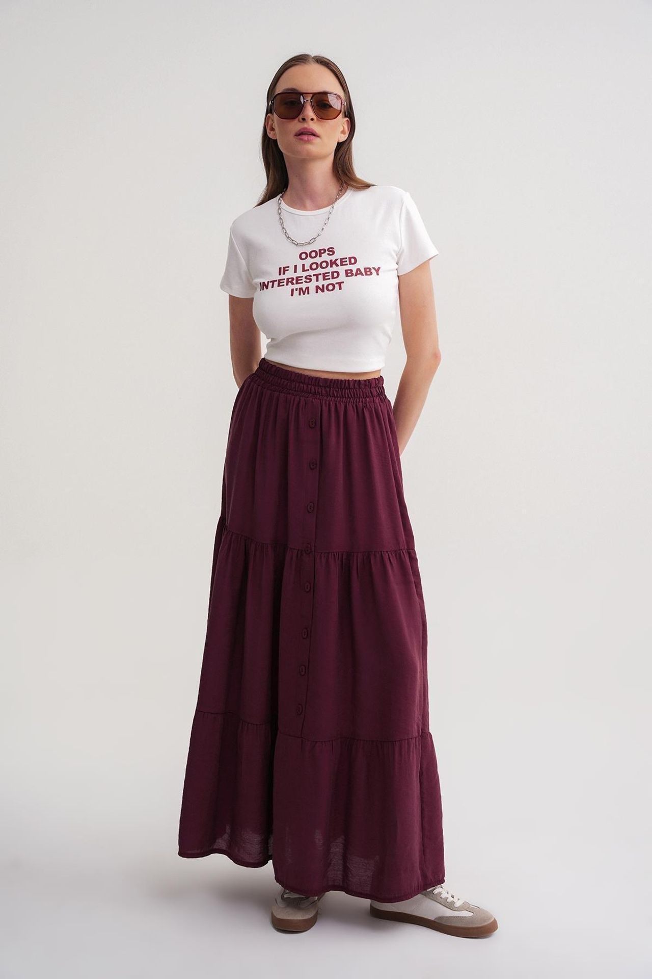 Mixray High Waist Maxi Skirt 2