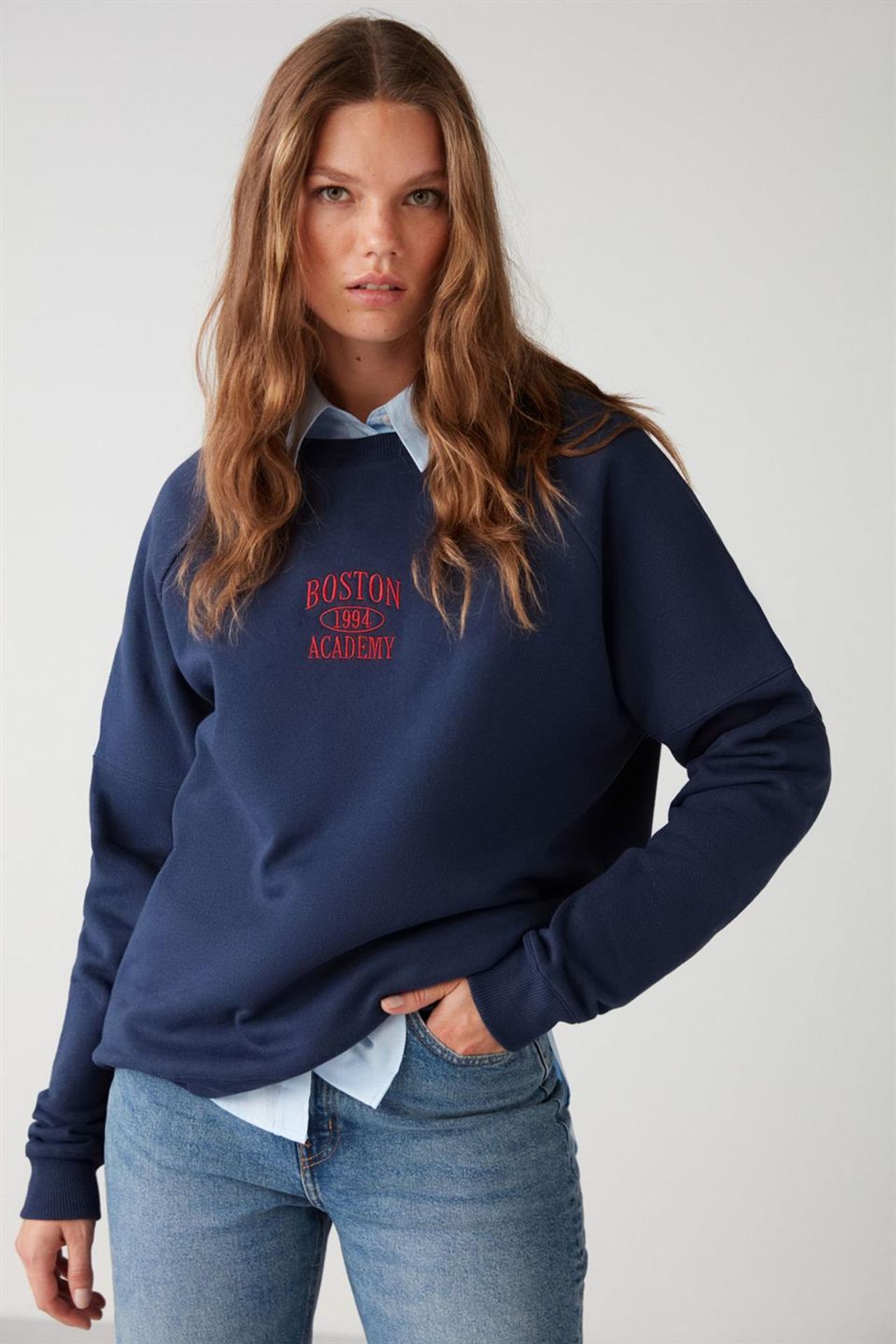 GRIMELANGE Bisiklet Yaka Baskılı Sweatshirt 3