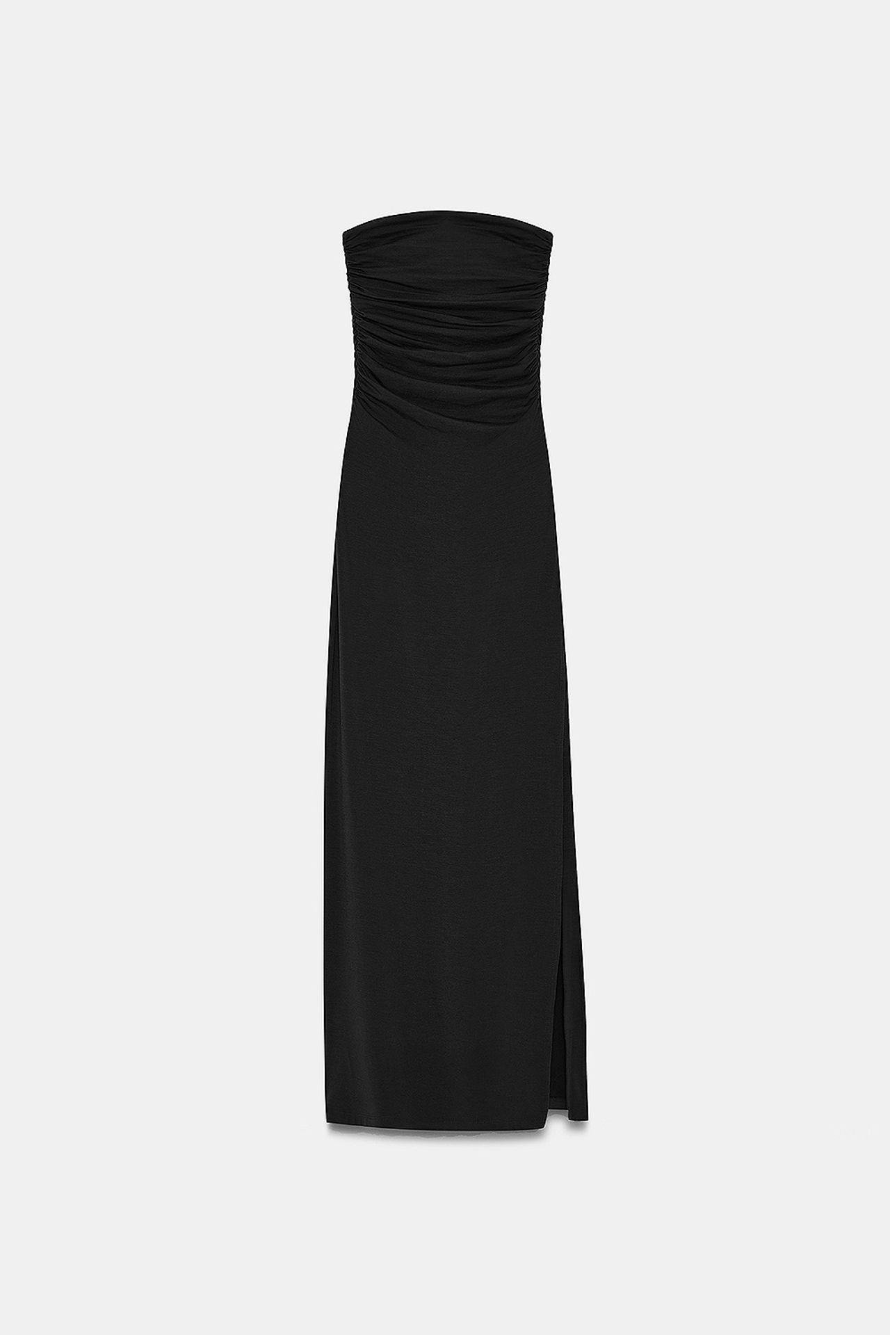 DILVIN Strapless Bodycon Maxi Dress With Slit