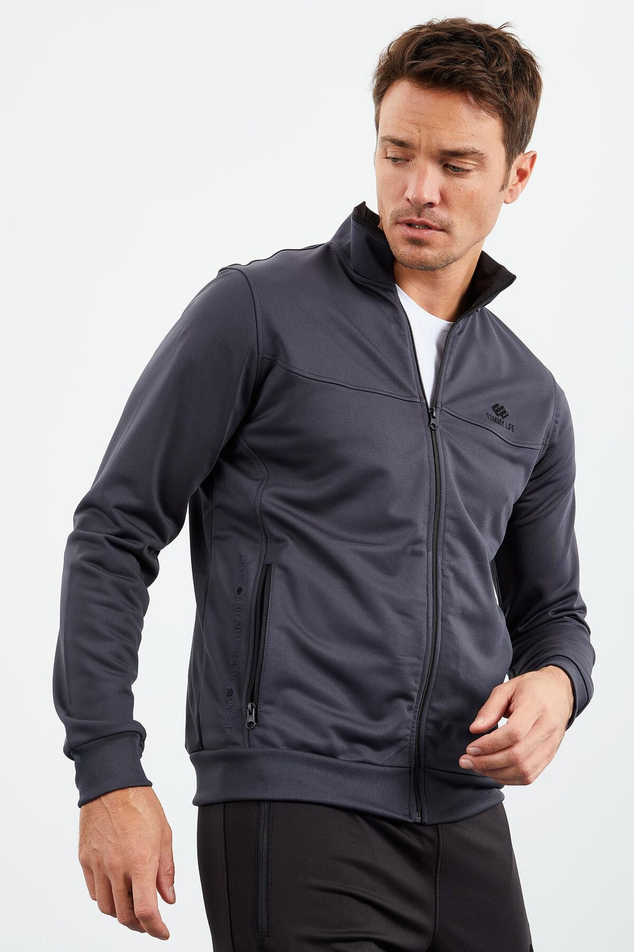 TOMMY Men's Scuba Knit Active Set With Zipper Collar 3