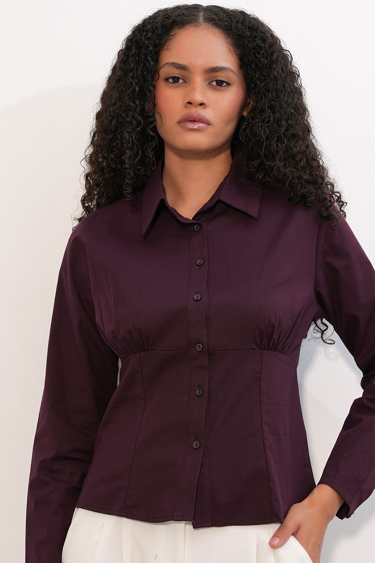 BDART Fitted Poplin Button-Up Short Shirt