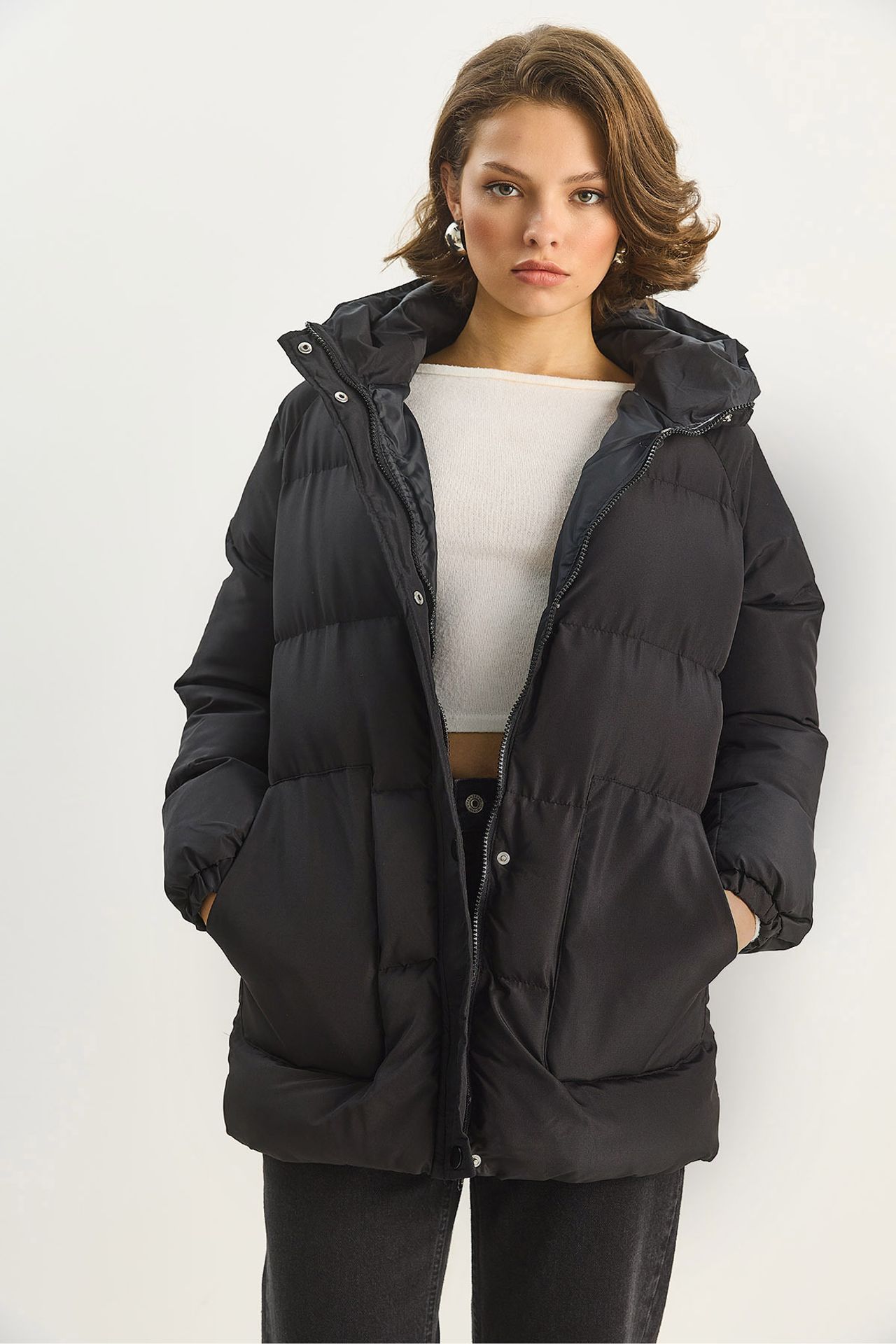 LUCCI Hooded Puffer Down Coat 3