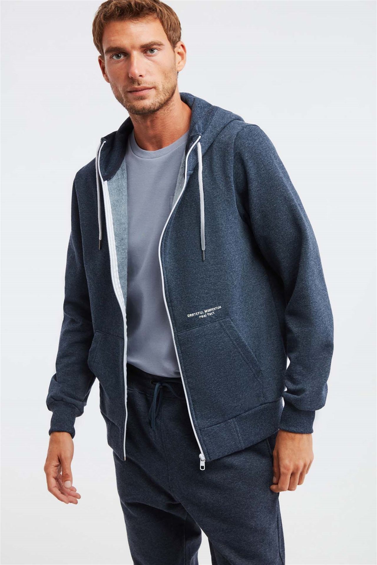 GRIMELANGE Kapüşonlu Fermuarlı Sweatshirt Ceket 2
