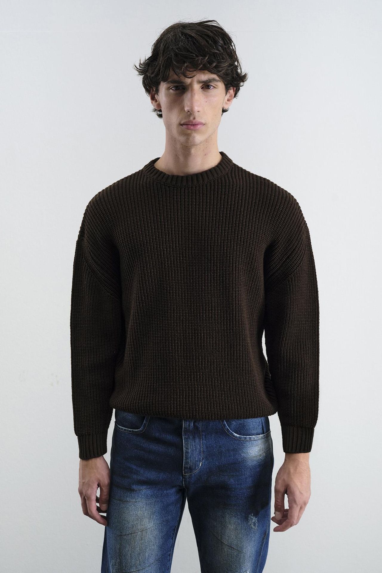 GIESTO Comfort Fit Ribbed Crew Neck Sweater 4