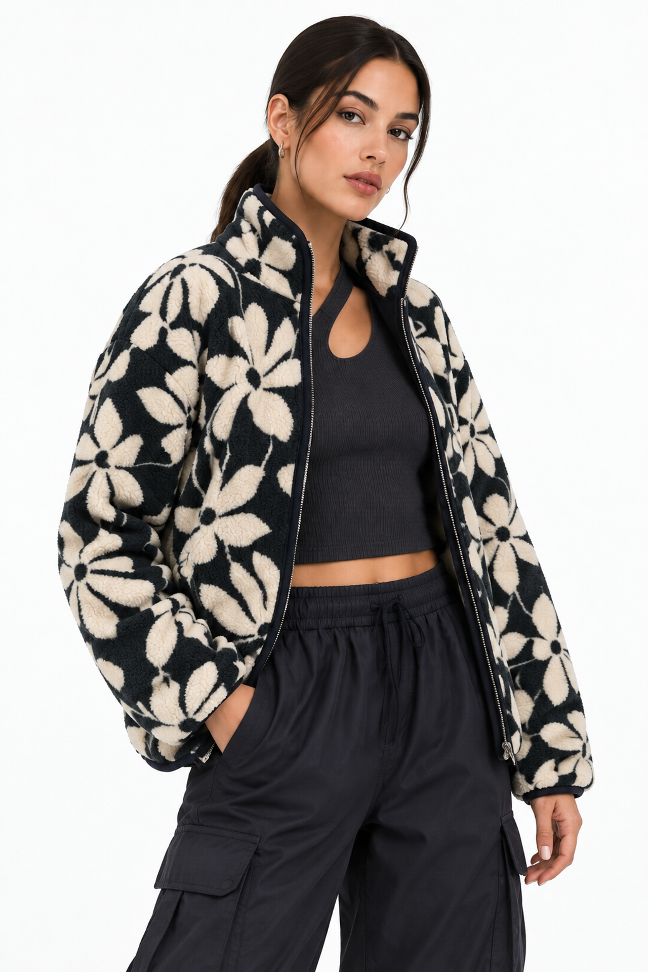 MIXRAY Women's Cotton-Blend Sweatshirt