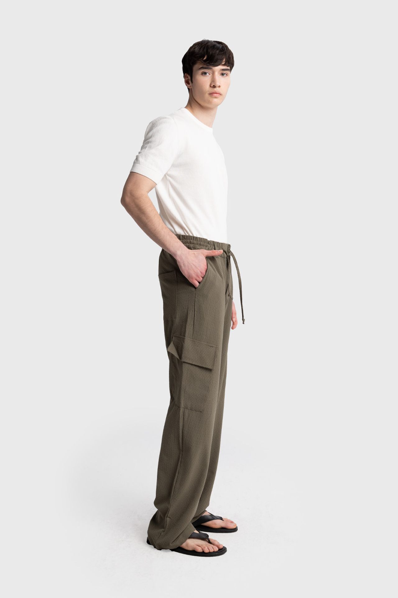 GIESTO Men's Cotton Straight-Leg Knit Pants 4
